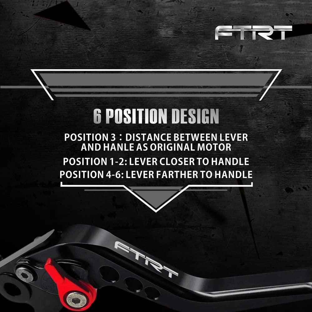 Short Brake Clutch Levers for NINJA 250R 08-12, NINJA 300R 13-17,Z300 13-17, Z250/SL 15-16,Z125 Pro 2017,KLX125/D-TRACKER125 10-16,KLX250/D-TRACKER 08-16,KLX150S 09-13 Black image number 2