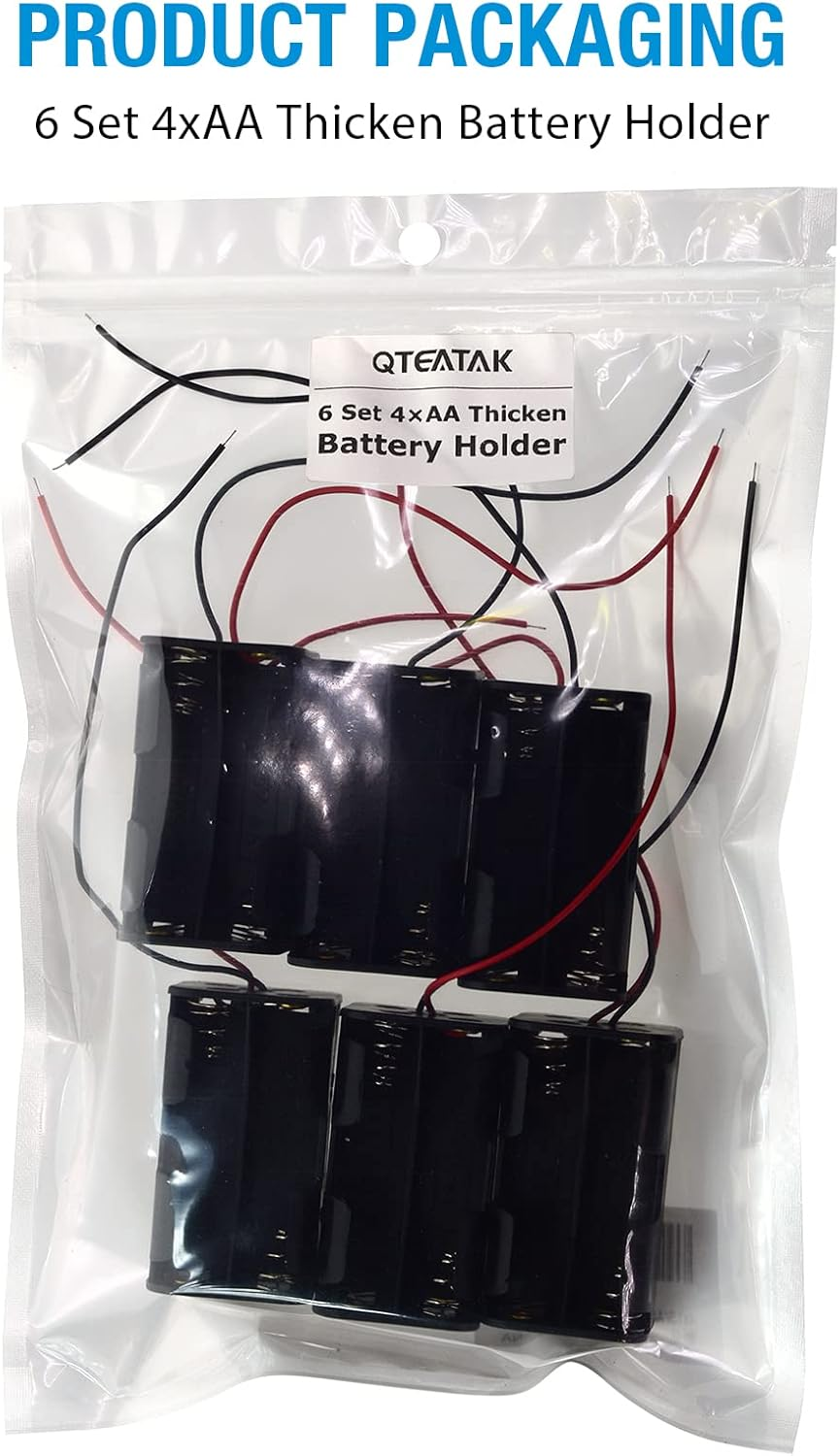 4 X 1.5V AA Batteries Battery Holder Wire Leads image number 4