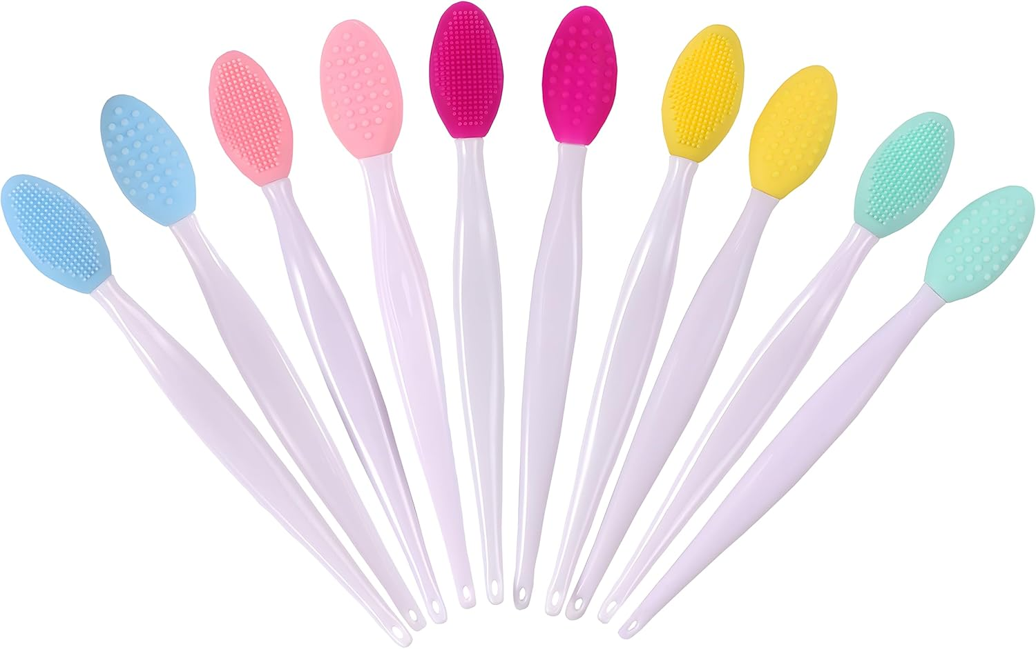 10Pcs Silicone Lip Brush Exfoliating Nose Clean Blackhead Removal Brushes for Face Scrubber & Lip Scrubber,For Massaging,Makeup Skincare Removal image number 5