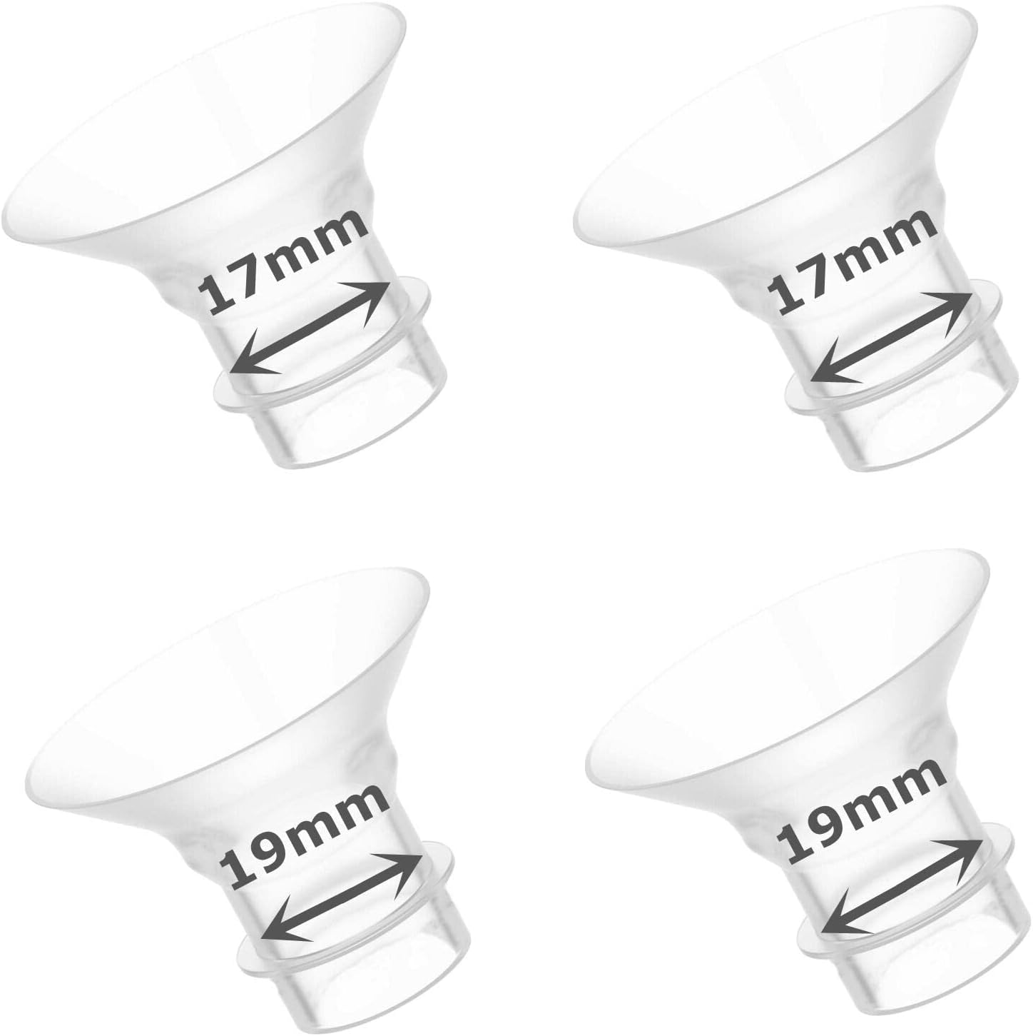Flange Inserts Compatible with S12Pro S12 / S9 Wearable Breast Pump,Reduce 24Mm Shield/Flange Nipple Tunnel down to 17/19Mm, 4Pcs