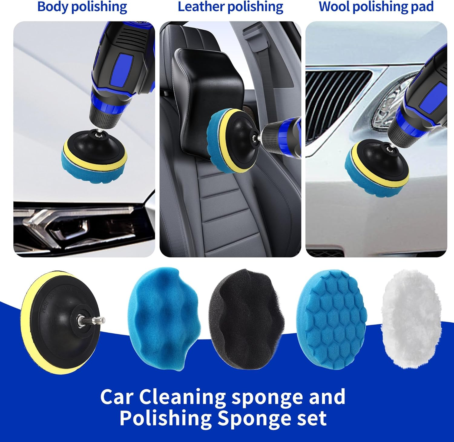31 Piece Car Cleaning Set, Car Care Set, Car Cleaning Set Complete for Interior and Exterior Surface, Car Detailing Brush, Car Wash Set, Car Cleaning Set for Air Vent, Wheels, Household Surfaces image number 6