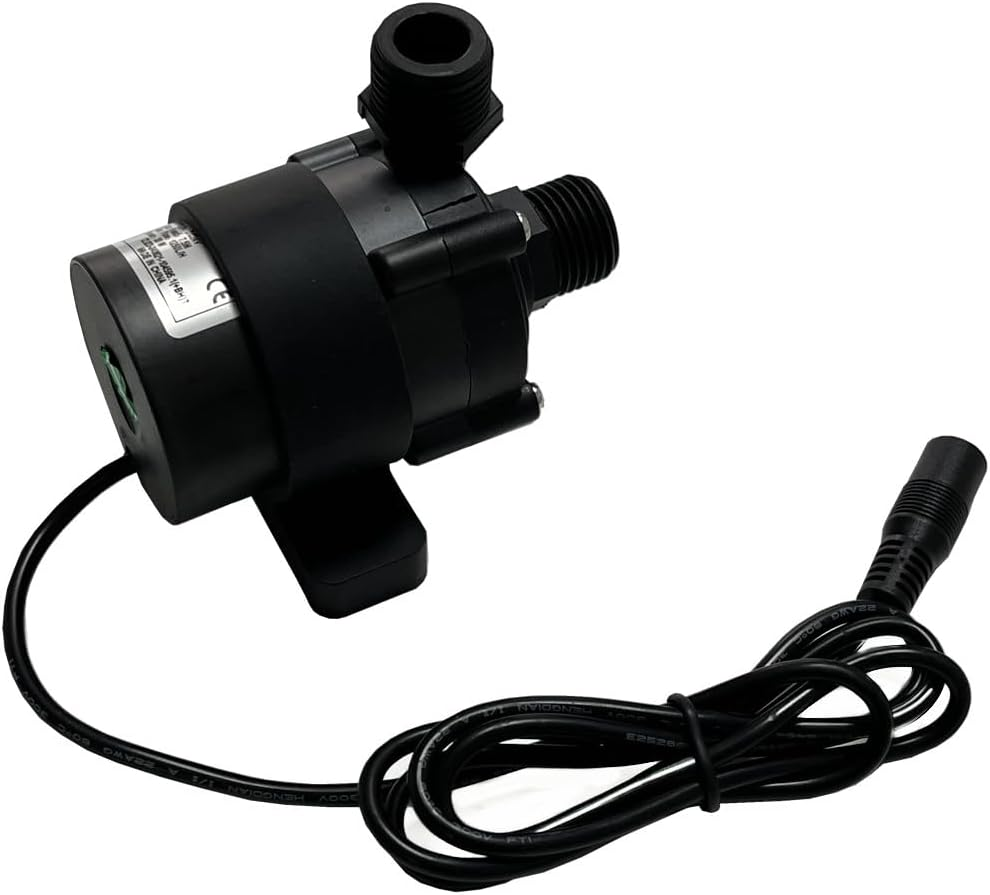 SHYSKY DC45E-2475S Micro Brushless DC Water Pump 24V 30W, 1250LPH 7.5M, Waterproof, 1/2 Inch Threaded Ports, Low Noise, for Small Water Cooling,Circulation,Gardening,Submersible