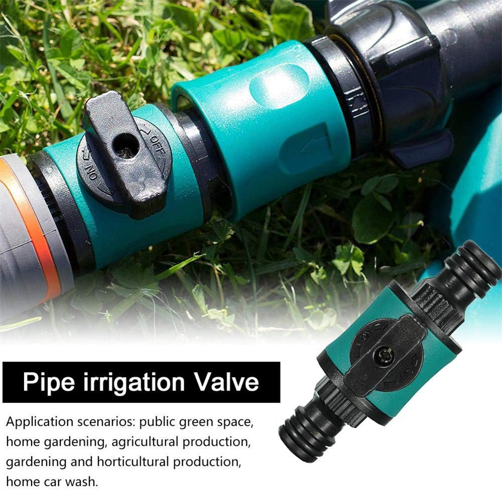 TF Quick-Release In-Line Shut-Off Valve for Garden Hose Pipe Shut-Off Garden Hose Water Pipe ABS Green Nonslip Valve image number 5
