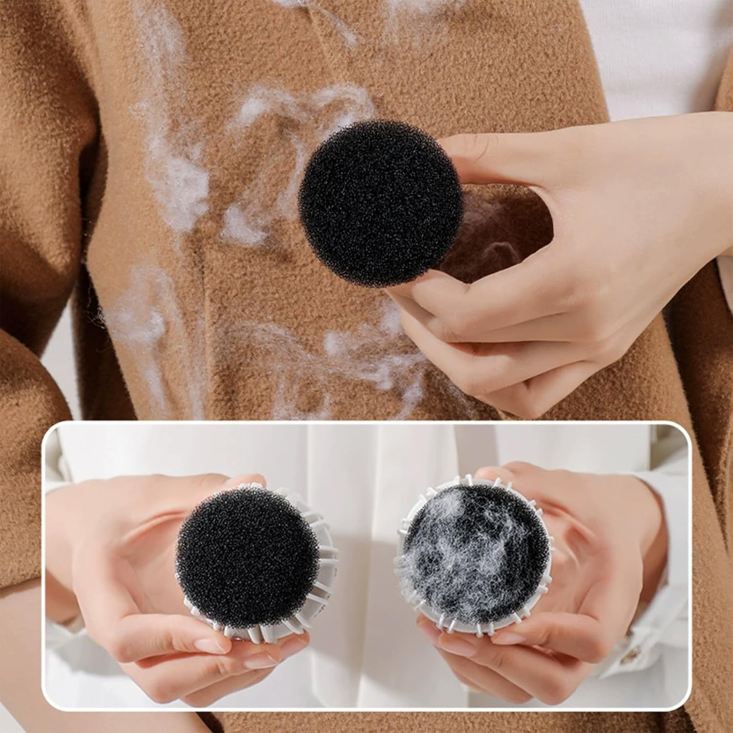 4PCS Pet Pet Hair Remover for Washing Machine, Dryer Balls, Anti-Tangle Laundry Balls, Effectively Removes Pet Hair, Lint and Debris, Black and White image number 4