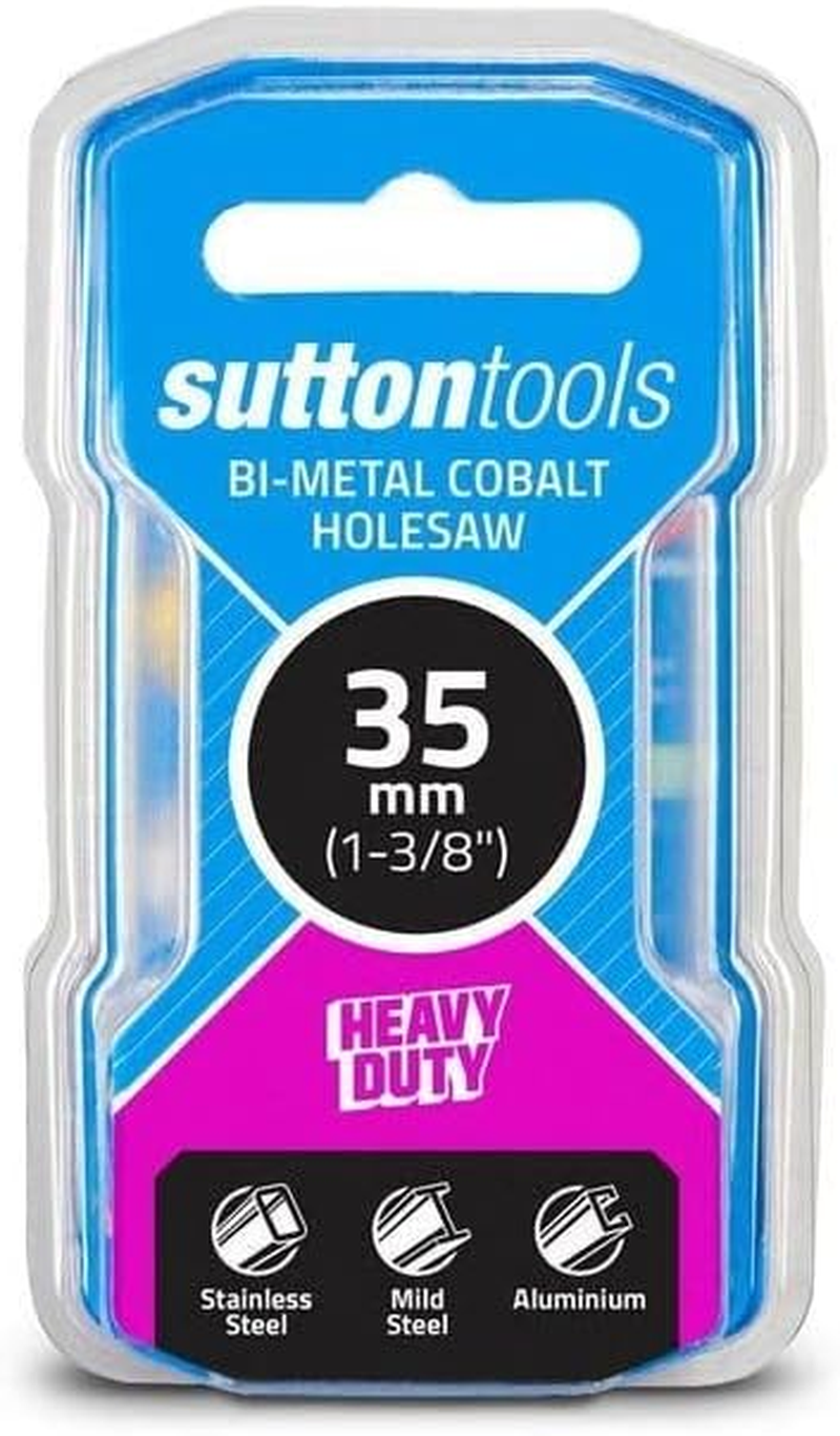 Sutton Tools H125 Bi-Metal HSS Cobalt Holesaw, 35 Mm Diameter, White