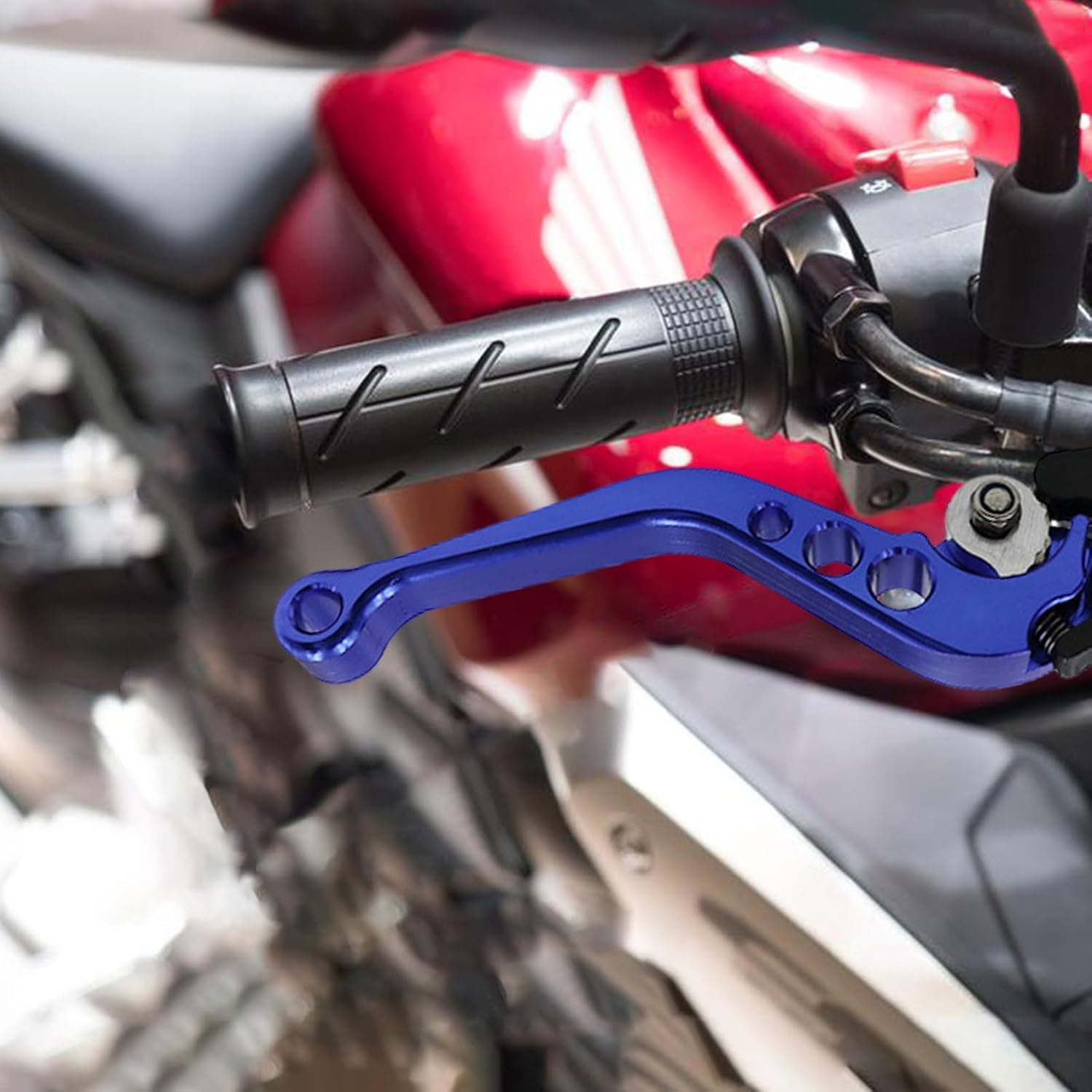 Clutch and Brake Lever Set, Metal Motorcycle Brakes - Adjustable Rust-Proof Motorbike Handlebar Brake Lever for Clear Shifting image number 1