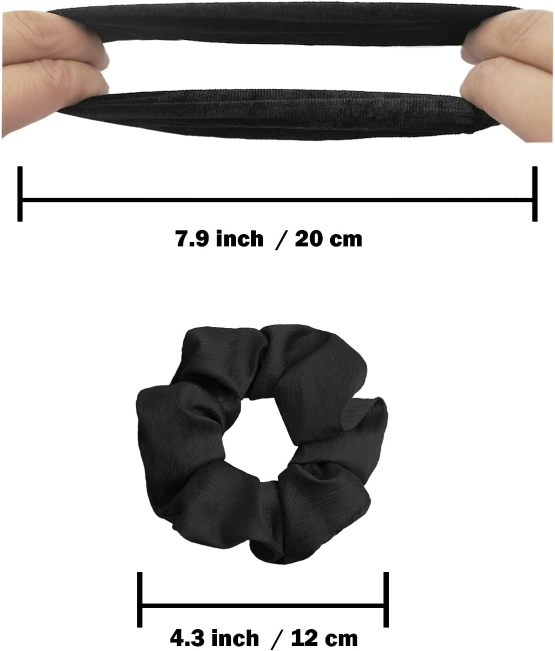 VENUSTE Scrunchies for Women, Premium Satin Softer than Silk, Bobbles Hair Bands for Women'S Hair Accessories, 12 Pack (Neutral Colors) image number 1