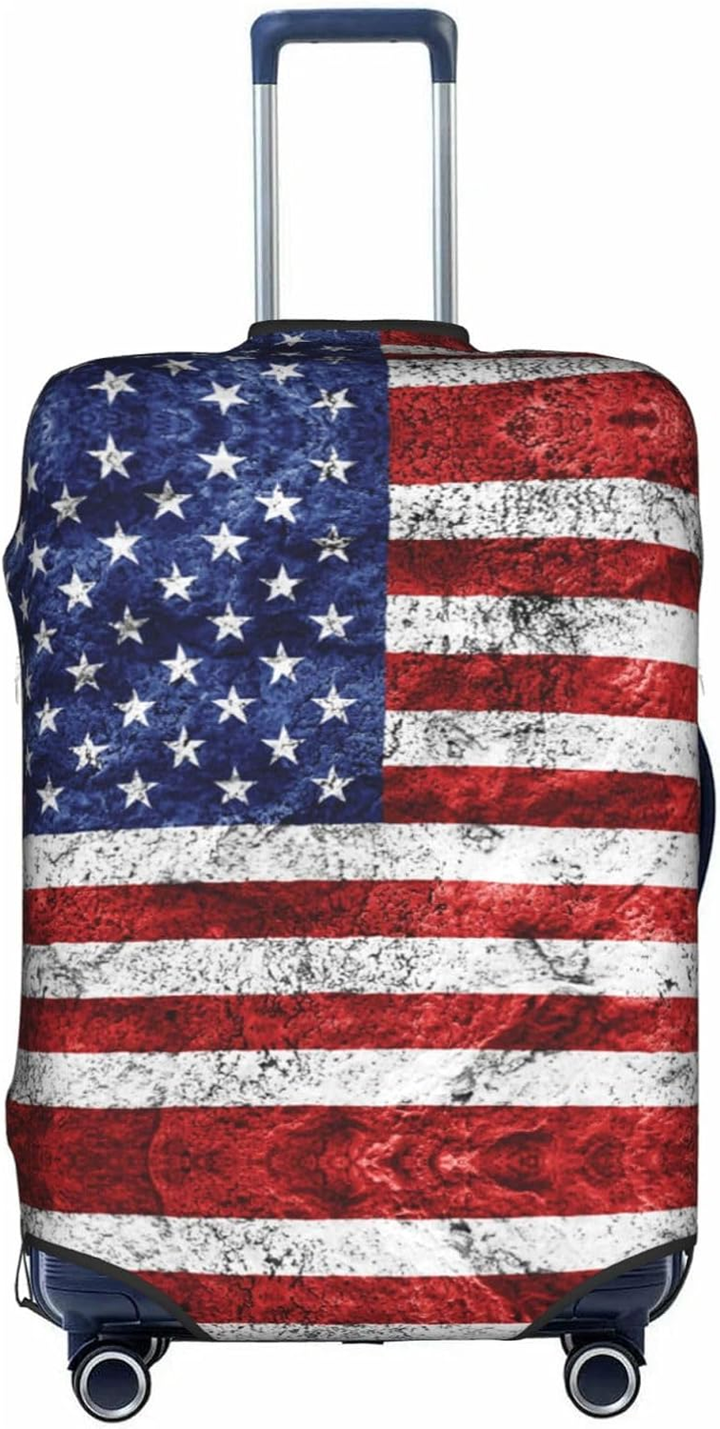 Obabo Butterfly Purple Travel Luggage Cover,Washable Suitcase Cover Protector Anti-Scratch Suitcase Cover Fits 18-32 In, American Flag Independence Fourth of July, X-Large image number 3