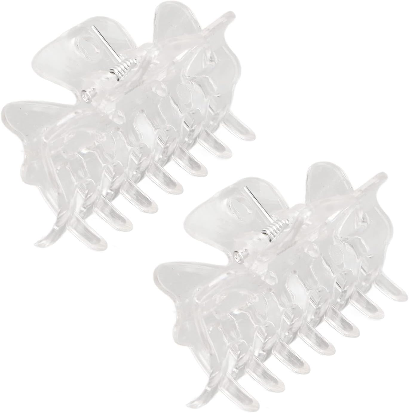 Pack of 12 Clear Hair Clips Prevent Slipping Strong Hold Elegant Plastic Hair Claw Clamp for Women and Girls image number 5