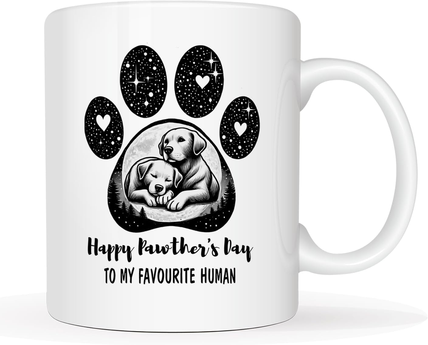 Funny Pawther&rsquo;S Day Coffee Mug Gifts 11 Oz - 'Happy Pawther'S Day' & 'To My Favourite Human' Design, Ideal for Dog Dads, Pet Lovers & First-Time Pet Owners image number 4