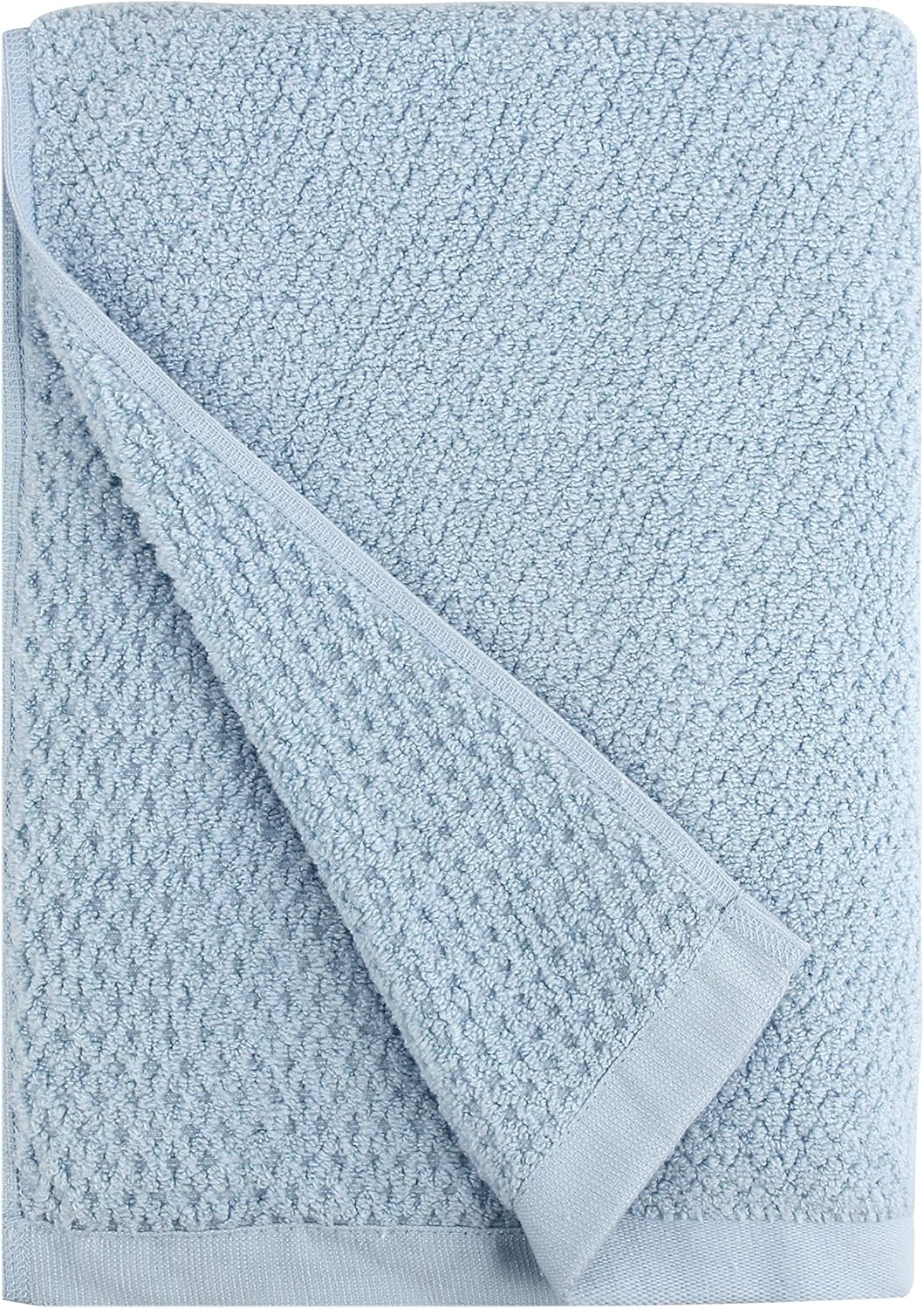 Everplush Diamond Jacquard Quick Dry Bath Towel, (Pack of 1) (30 X 56 In), Khaki (Light Brown)