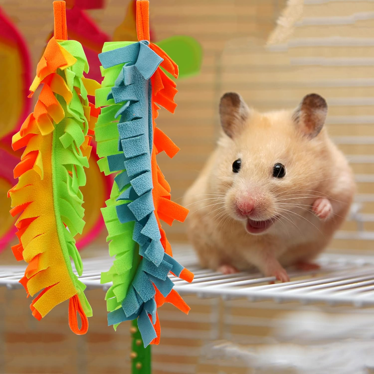 2 Pack Sugar Glider Climbing Toys, Sugar Glider Swing Toys, Sugar Glider Hamster Heavy Pet Toys, Cage Accessories for Small Pets like Sugar Glider Hamster Squirrel Chinchilla Parrots image number 3