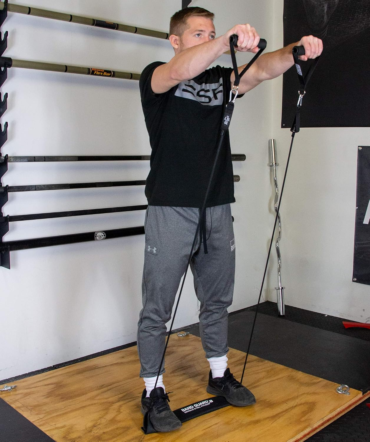 Serious Steel Resistance Tube Band Set Includes Handles, Door Anchor and Ankle Straps (100 Lbs Set or 165 Lbs Set) image number 3