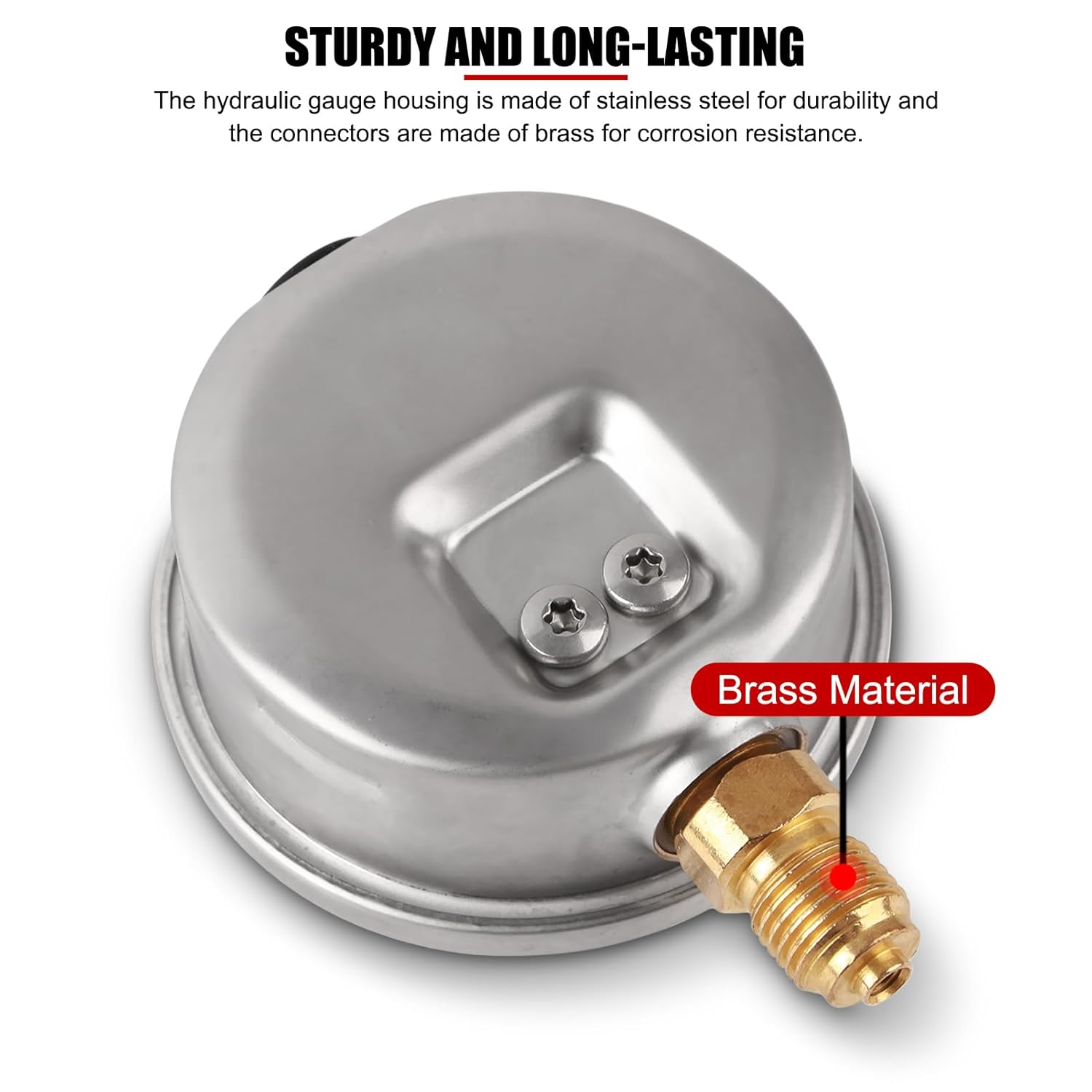 EVTSCAN Hydraulic Pressure Test Kit, with 0 to 600 Bar Pressure Gauge and 4.9Ft High-Pressure Hydraulic Hose, for Machinery, Automotive, Industrial image number 1