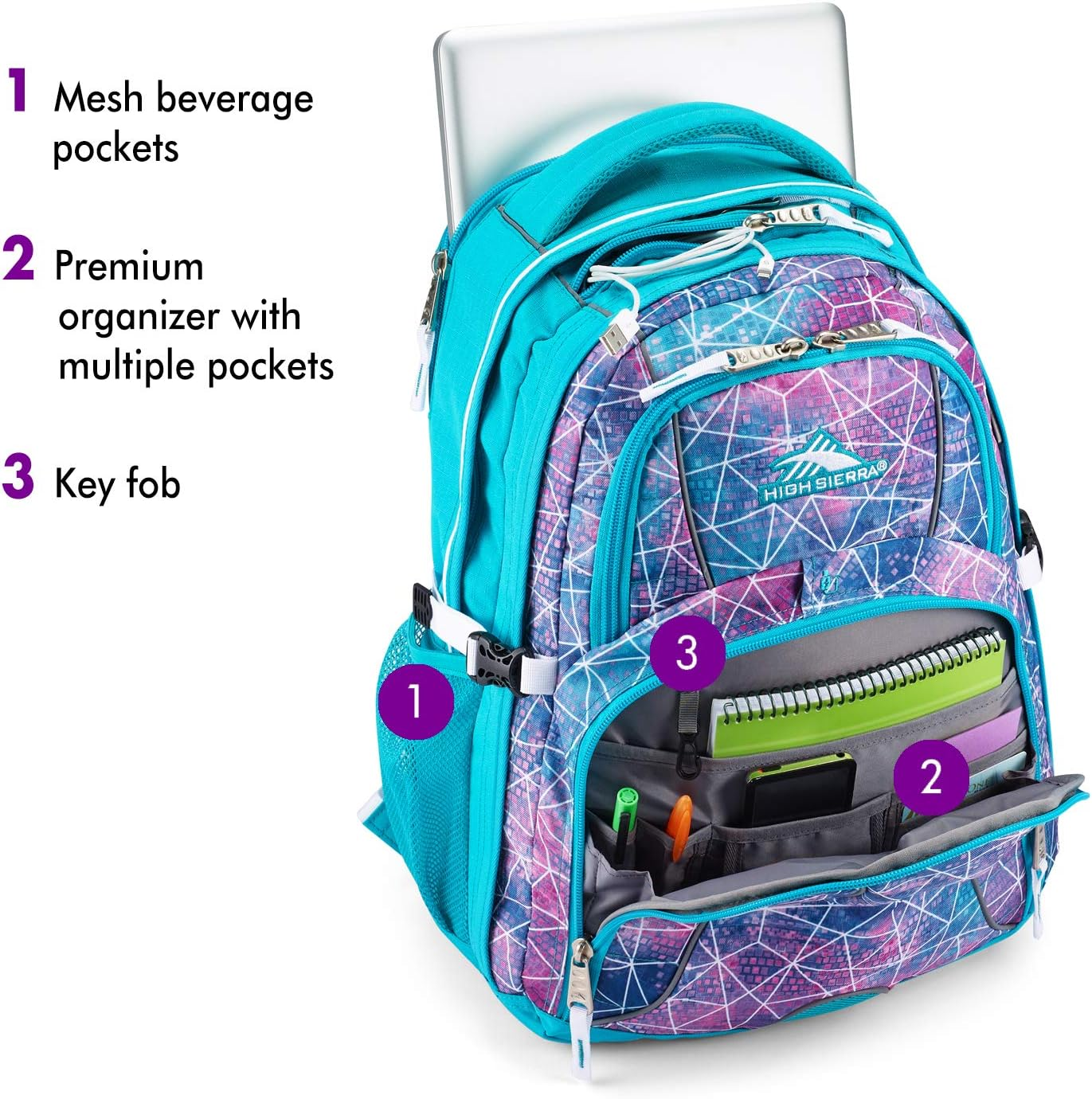High Sierra Swerve Laptop Backpack image number 3