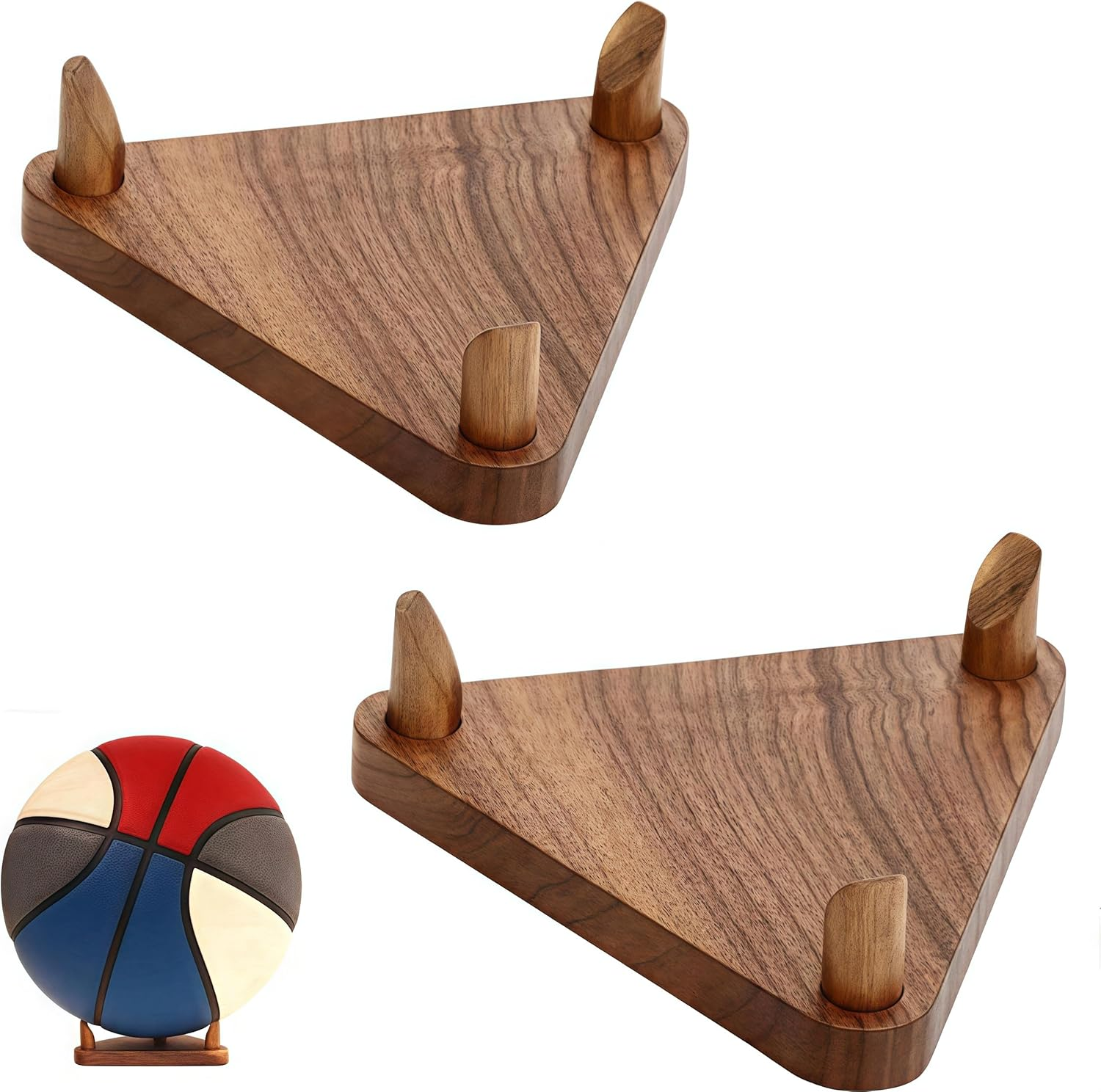 Display Basketball Stand,2 Pack Sports Ball Storage Display Rack,Football Stand Holder,For Volleyball Soccer Rugby Balls