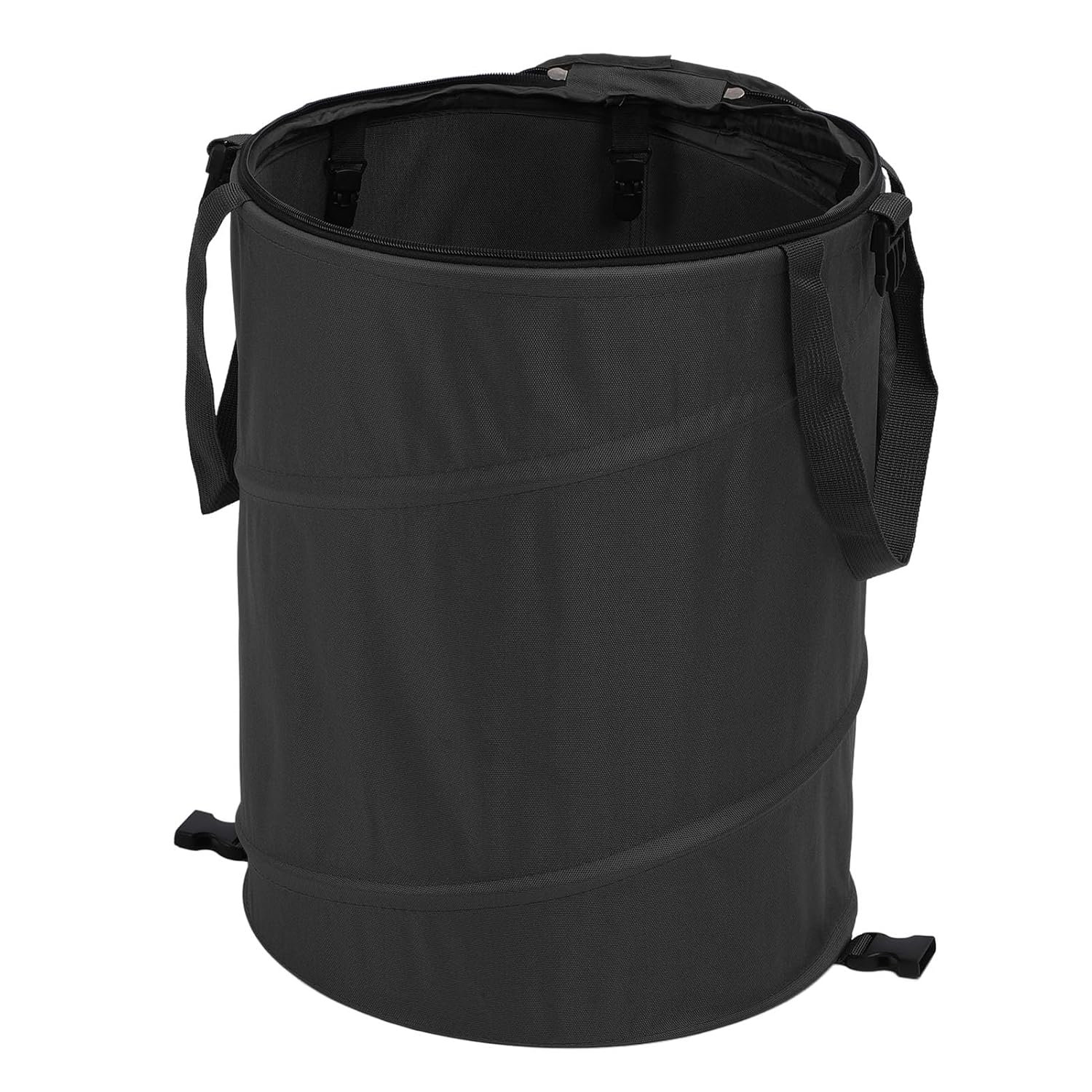 Large Capacity Camping Trash Can Portable Garden Garbage Container Outdoor Picnic 24 Gallons (Black) image number 1