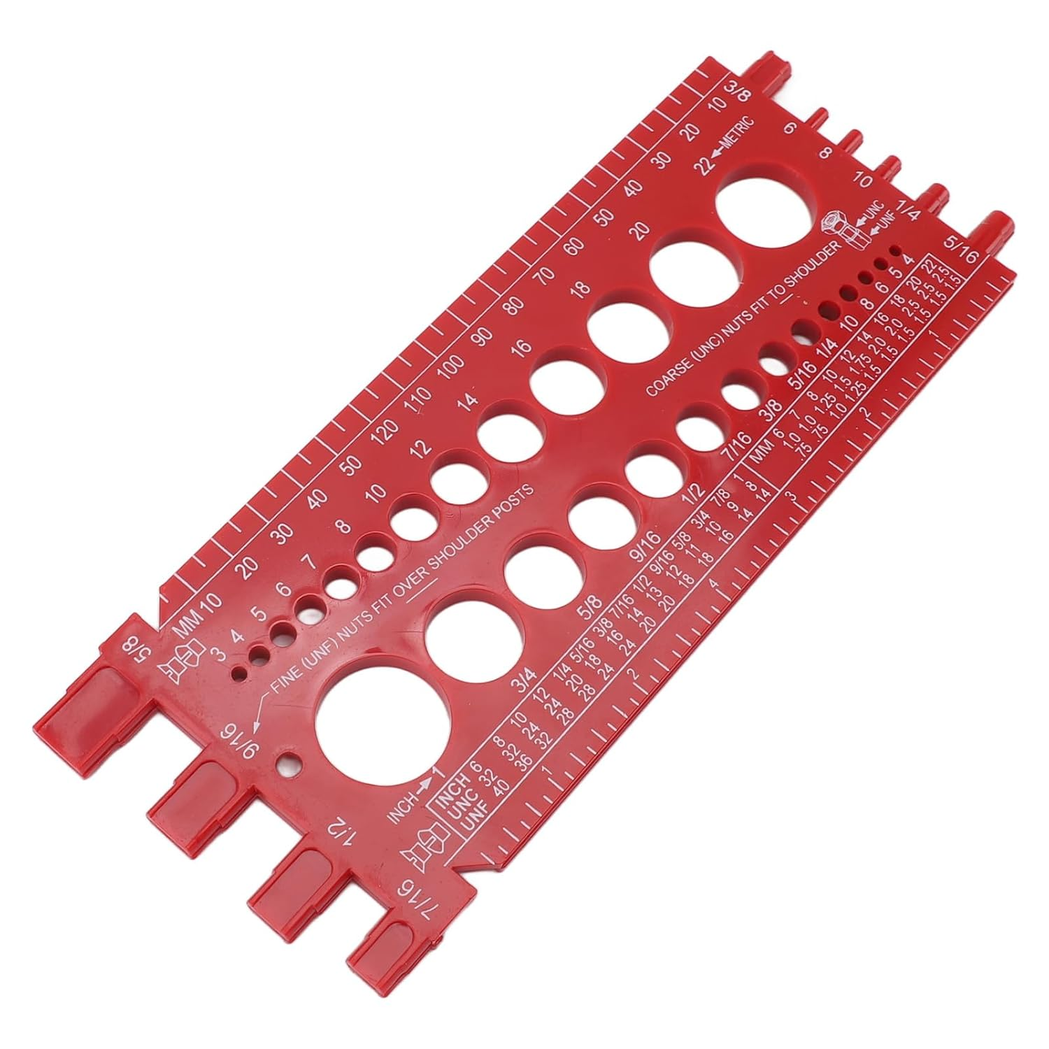 Nut Bolt Thread Gauge, Accurate Screw Bolt Nut Thread Measure Size Checker, Portable Bolt and Nut Identifier Gauge image number 5