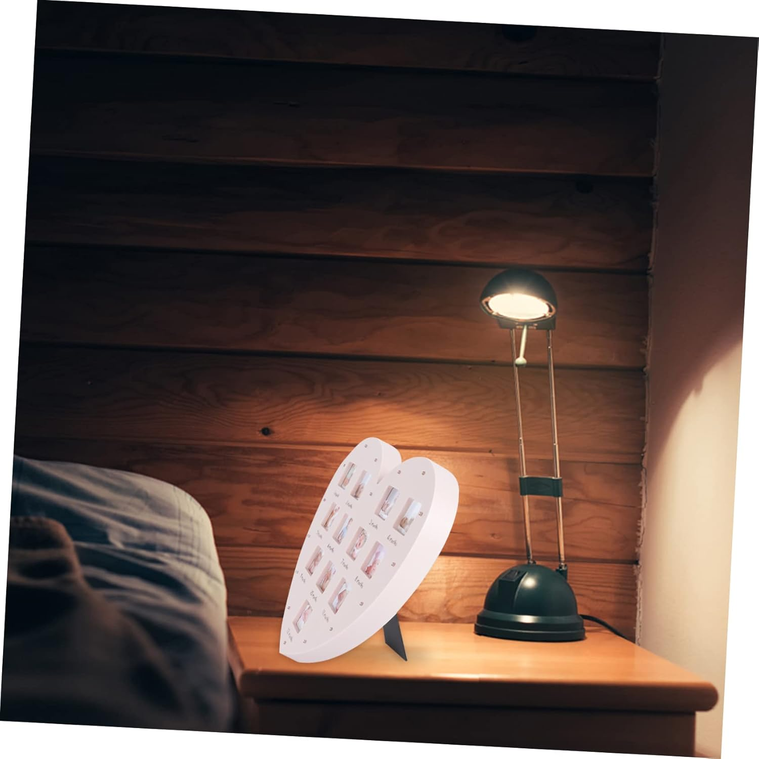 Growth Record Photo Frame Shape Design for First Year Nursery Decor and Milestone Tracker