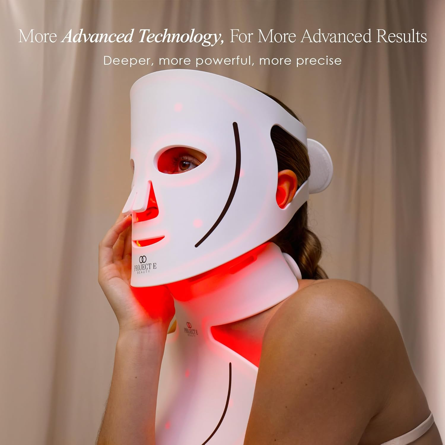 Lumalux Face+ | Pro LED Light Therapy Face & Neck Mask by Project E Beauty | 1600 Leds | 7+2 Colors 460~1072Nm | Red Light + Infrared + Deep Infrared Face Neck Mask | Reduces Fine Lines| Skin Care at Home image number 6