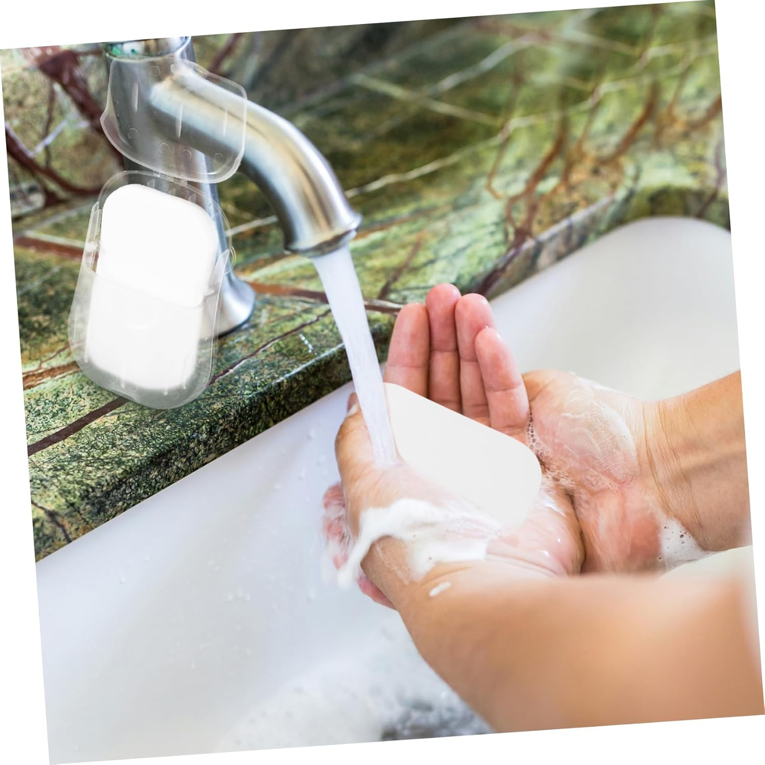 OSOLADY Travel Soap Sheets Hand Cleaning Soap Slices Boxes Packing for Family Camping Trip image number 2