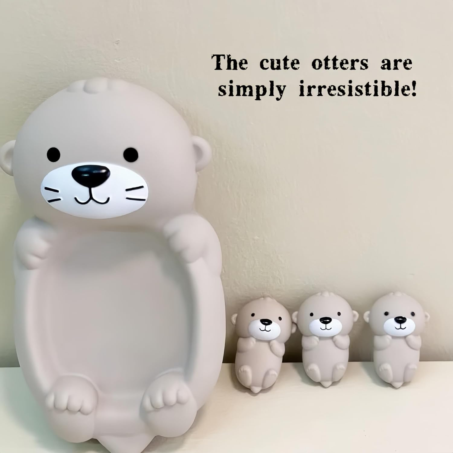 Cute Otter Family Bath Toy Set - 1 Mother Otter & 3 Baby Otters | Floating, Soft, & Interactive Bathtub Toys for Infants, Toddlers & Kids | Bathtime Play & Imaginative Learning image number 2