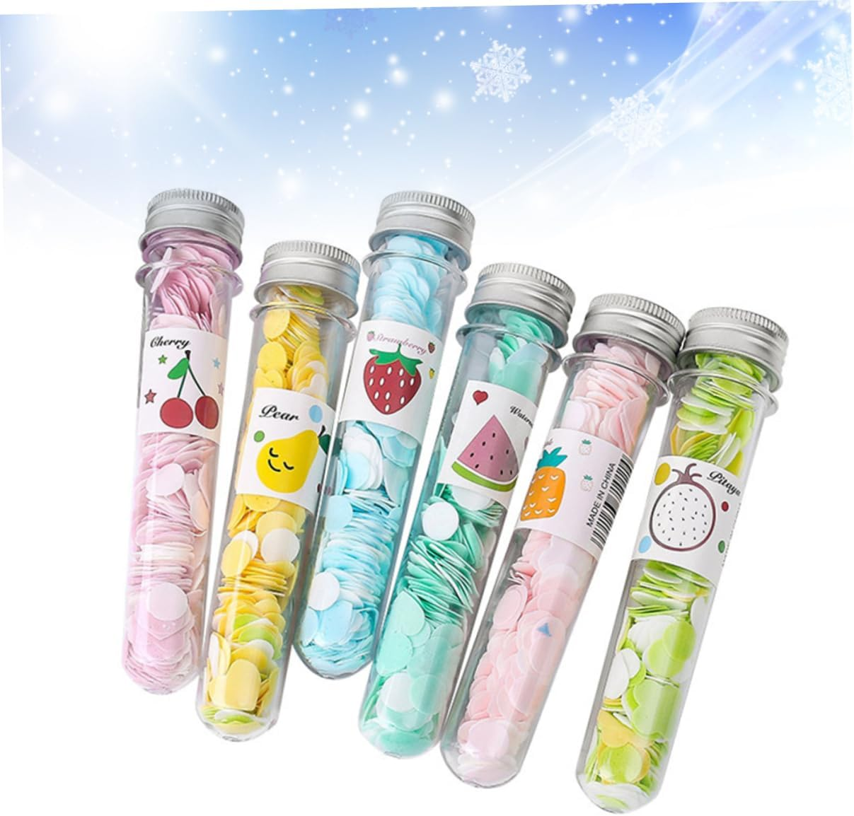 SUPVOX 6Pcs Portable Soap Sheets Reusable Soap Flakes for Hand Washing Travel-Friendly Cleaning Scraps Random Patterns for Camping Hiking and Home Use image number 3