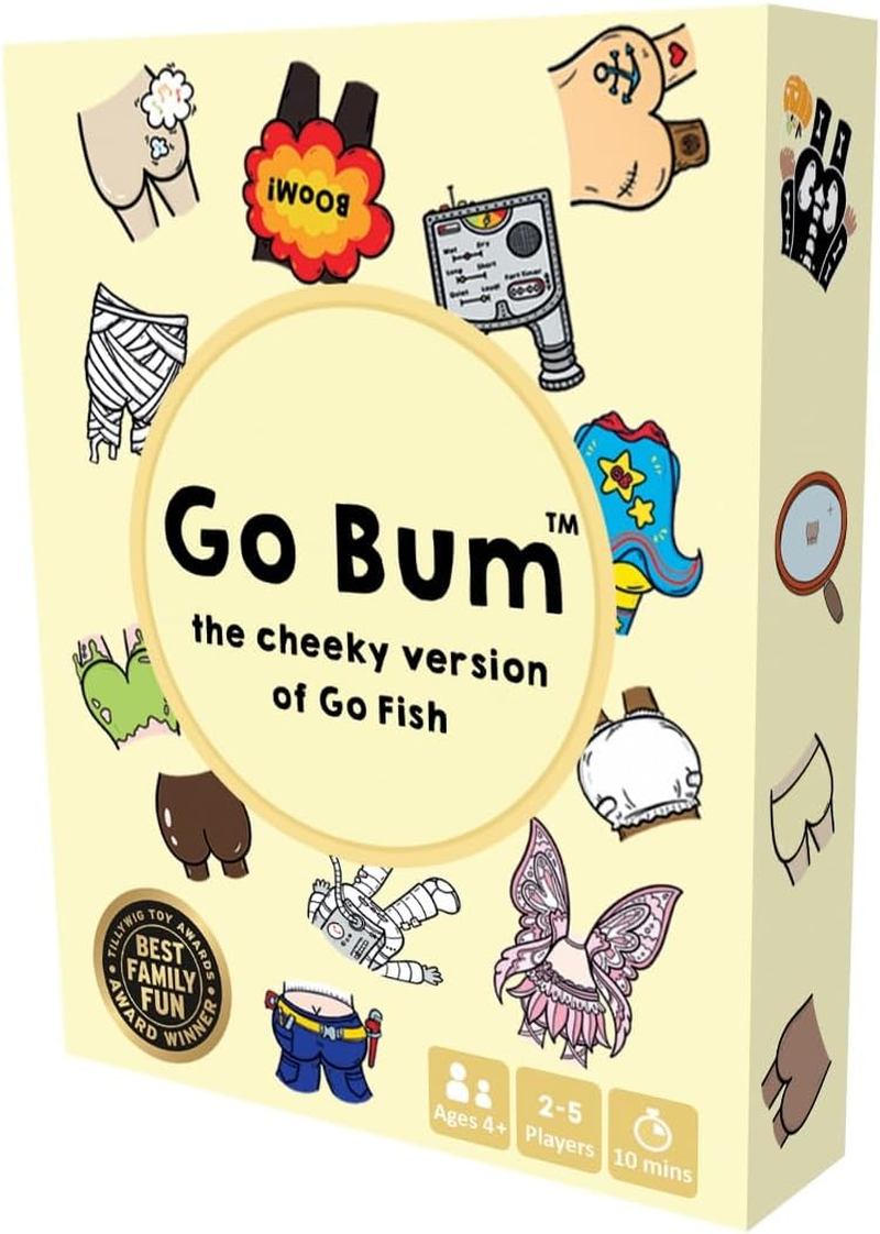 Go Bum | a Card Game for Ages 4 and Up! | 2-7 Players | 10 Mins | It&rsquo;S the Cheeky Version of Go Fish Where You Match Different Kinds of Bums to Win image number 4