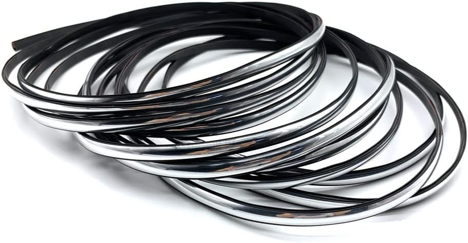 29Ft(9M) Car Edge Trim Rubber Seal Protector U Shape Car Door Edge Guard with Built-In Self-Adhesive Tape Fit for Most Car (Silver) image number 4