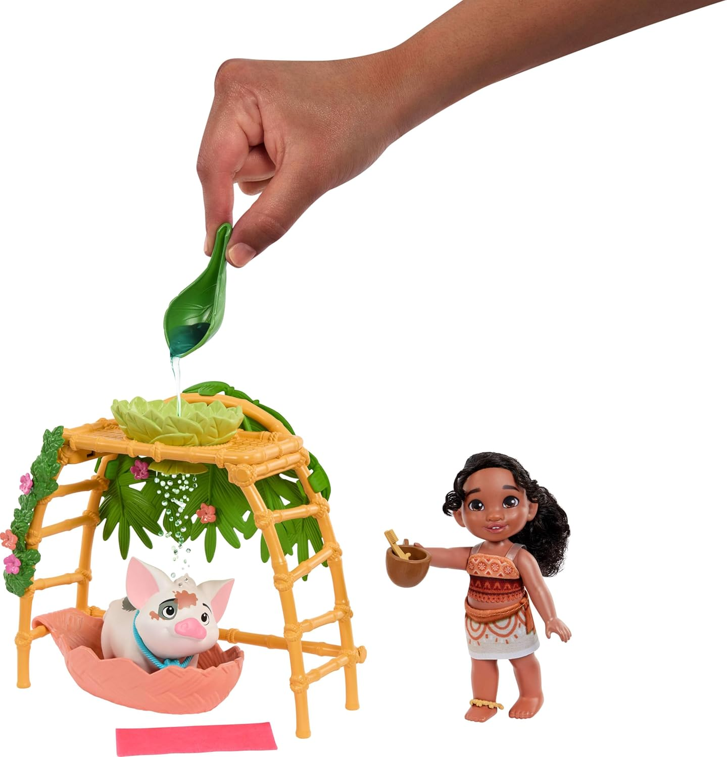 Mattel Disney Moana 2 Simea & Pua Bathtime Fun Playset with Fashion Doll, Animal Friend, Tub & 10+ Accessories, Toys Inspired by the Movie image number 2
