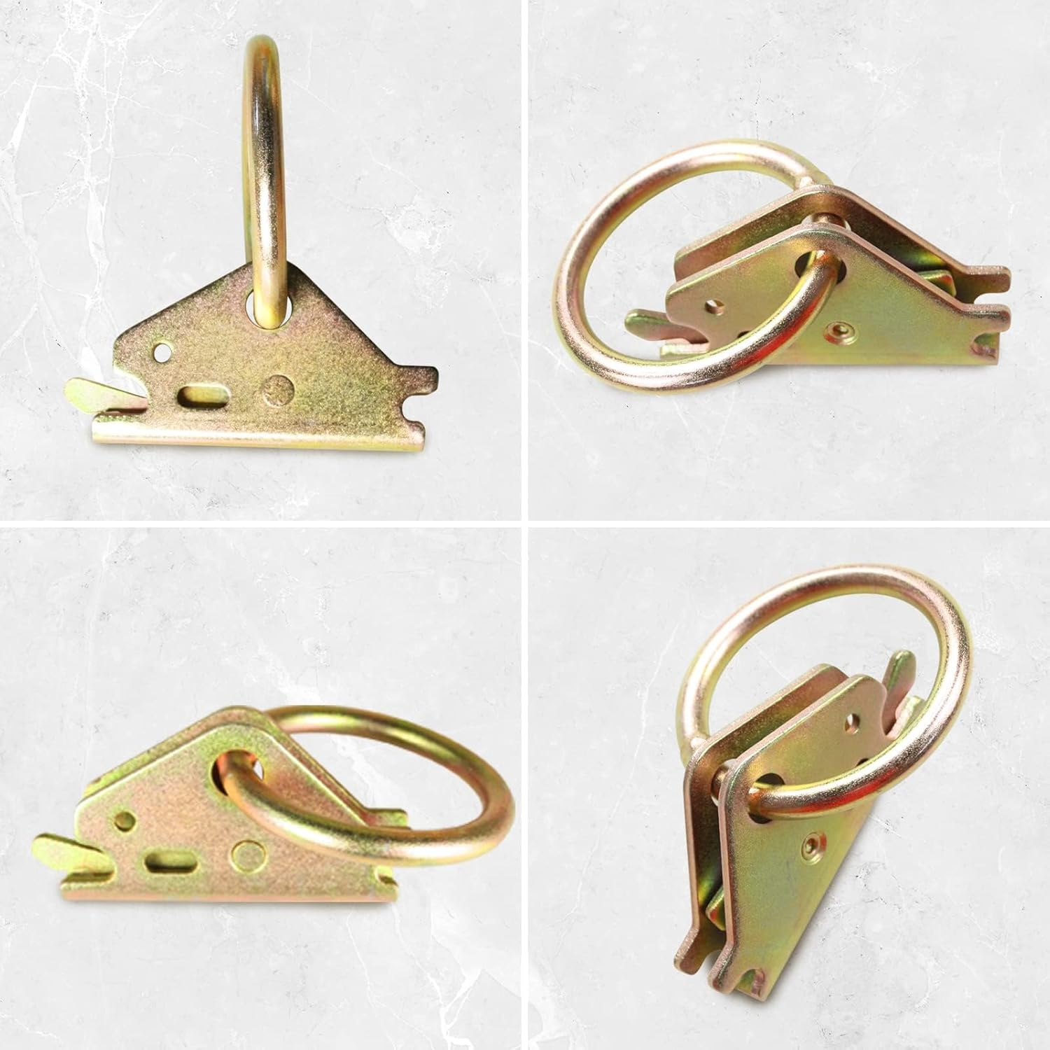 LULU CARGO CONTROL E Track 0 Ring, E Track O Ring Tie down Anchors E Track Accessories for Pickup Trucks/Flatbed Trailers/Vans, 10 Pack.