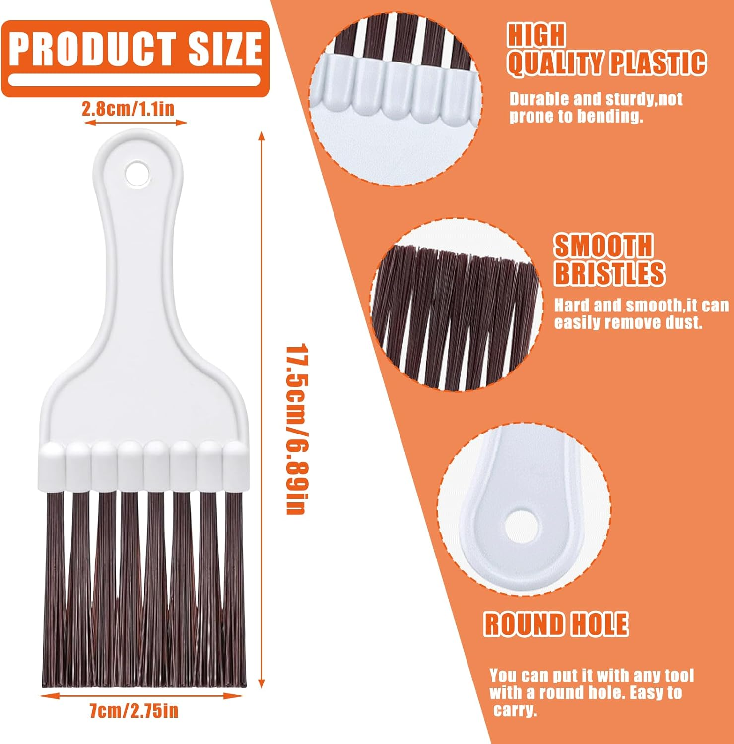 Brateuanoii Condenser Cleaning Comb, 2 Pieces Air Conditioning Fin Cleaner Coil Condenser Brush, Lamellar Comb Stainless Steel, Dryer Cleaning Brush, Fin Cleaning Brush, Air Conditioning image number 4