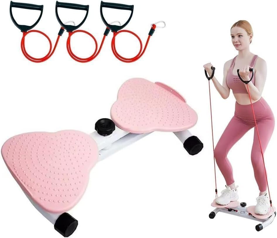 Waist Twister Board & Ab Machine - Noiseless Core Workout with Resistance Bands, 300Lbs Capacity, Foot Massage for Home Fitness image number 3