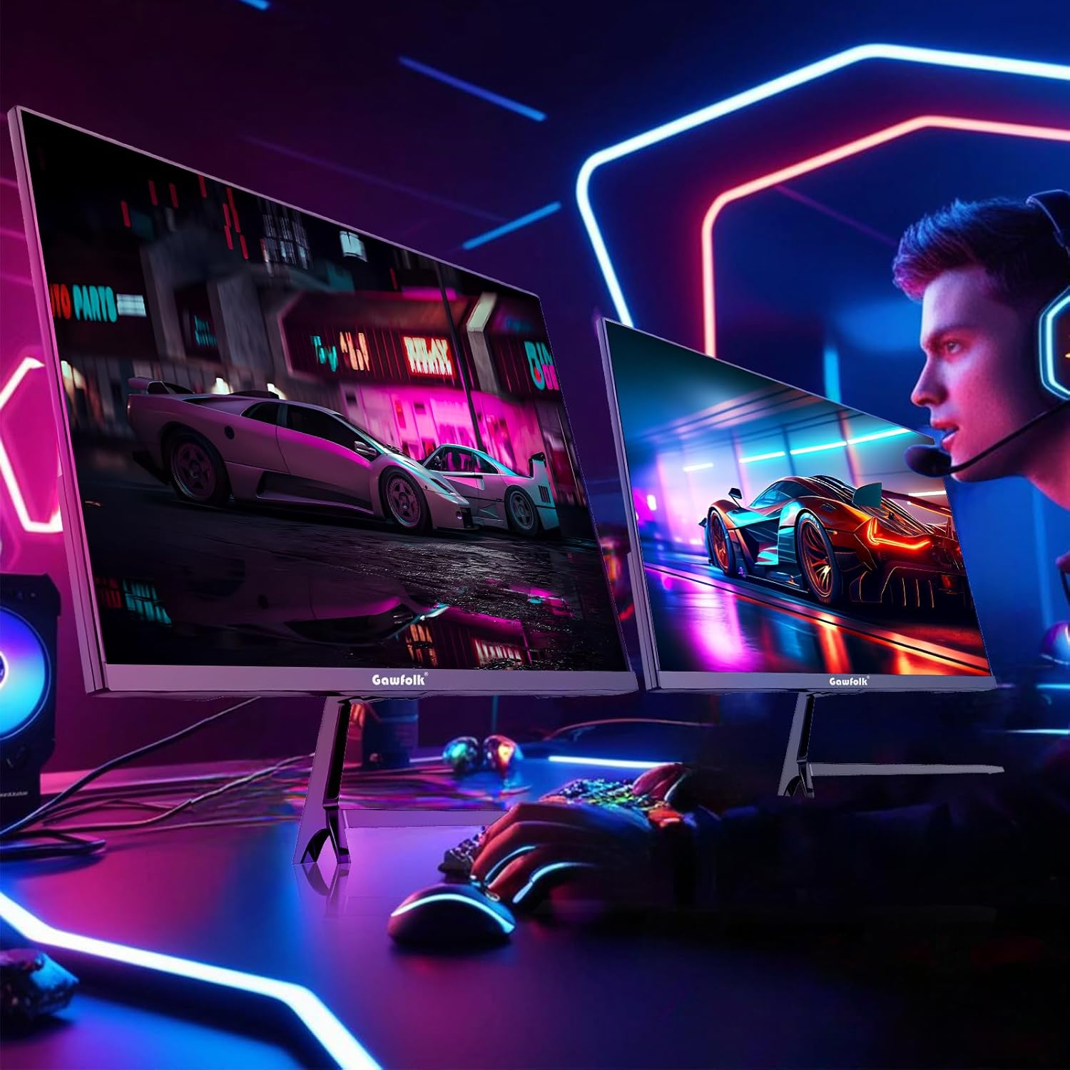 27" 2K Gaming Monitor - 120Hz, QHD PC Computer Screen IPS with AMD Freesync, Flicker-Free, Support VESA Mountable (75X75Mm)