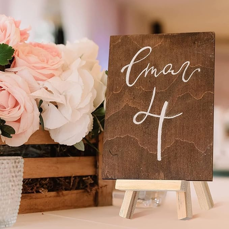 20 Pack Easel for Painting Small Tabletop Wood Easels for Painting Canvas Stand Mini Arts Crafts Painting Easel Portable Photo Picture Display Sign Holder for Artist Adults Kids Students image number 2