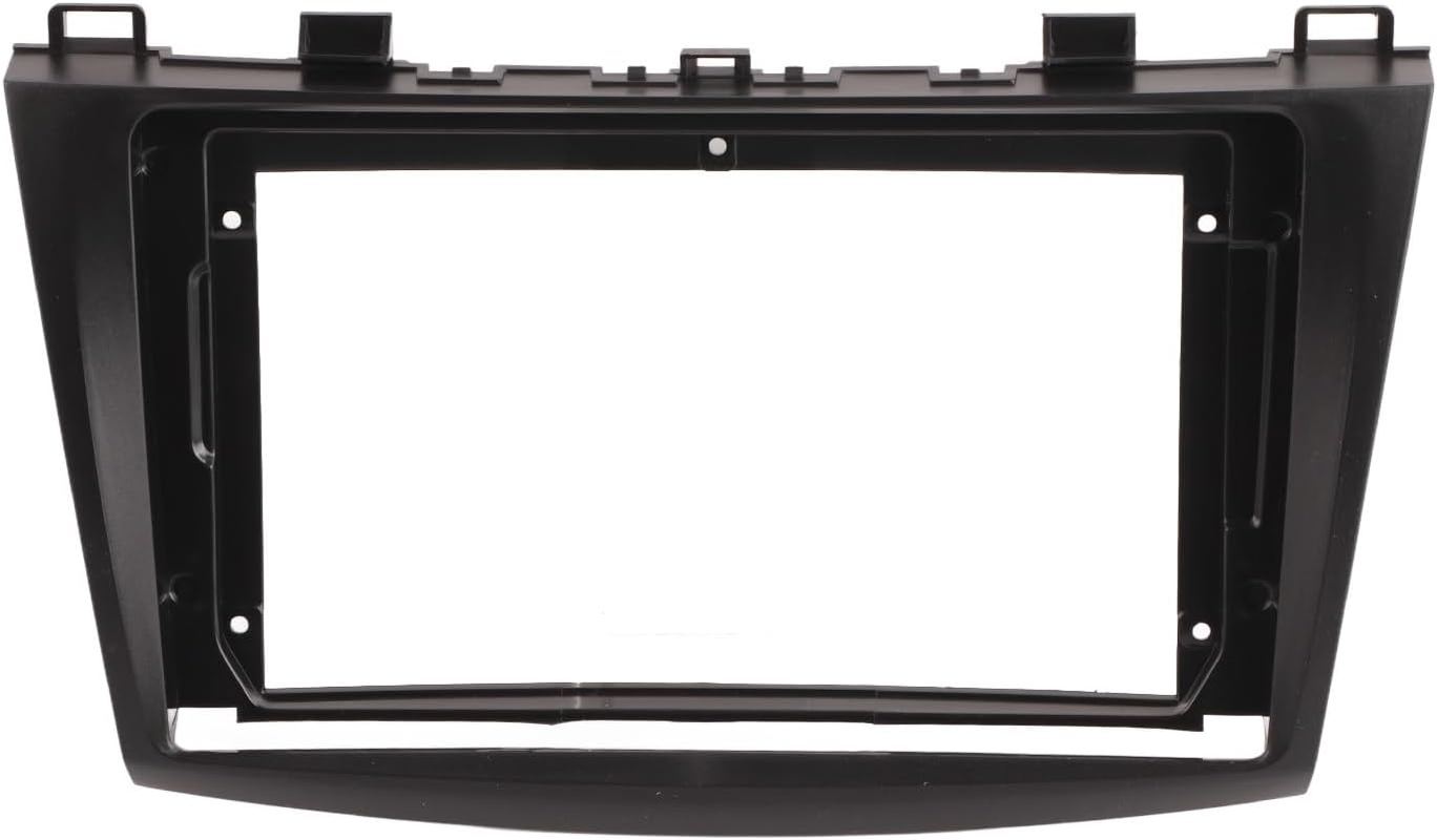 Dash Fascia, Car Radio Fascia Panel Dash Trim Kit, 9In Car Navigation Panel Frame Black Stereo Dash Fascia Replacement for Mazda 3 2010‑2013