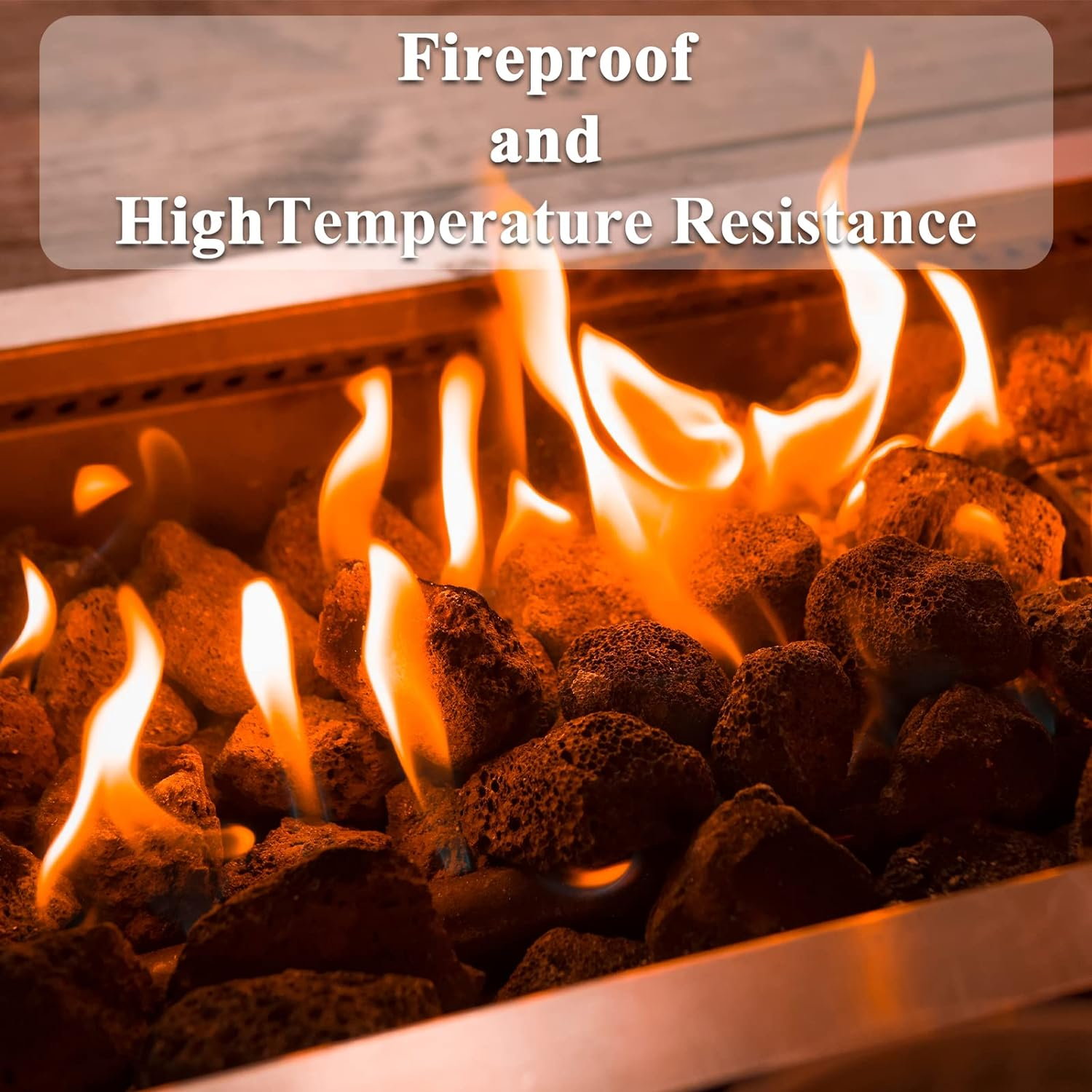 GASPRO 10 Lb Large Black Lava Rocks, 1-3 Inch, Ideal for Outdoor Fire Pits, Indoor Fireplaces with Propane and Natural Gas - Black image number 6