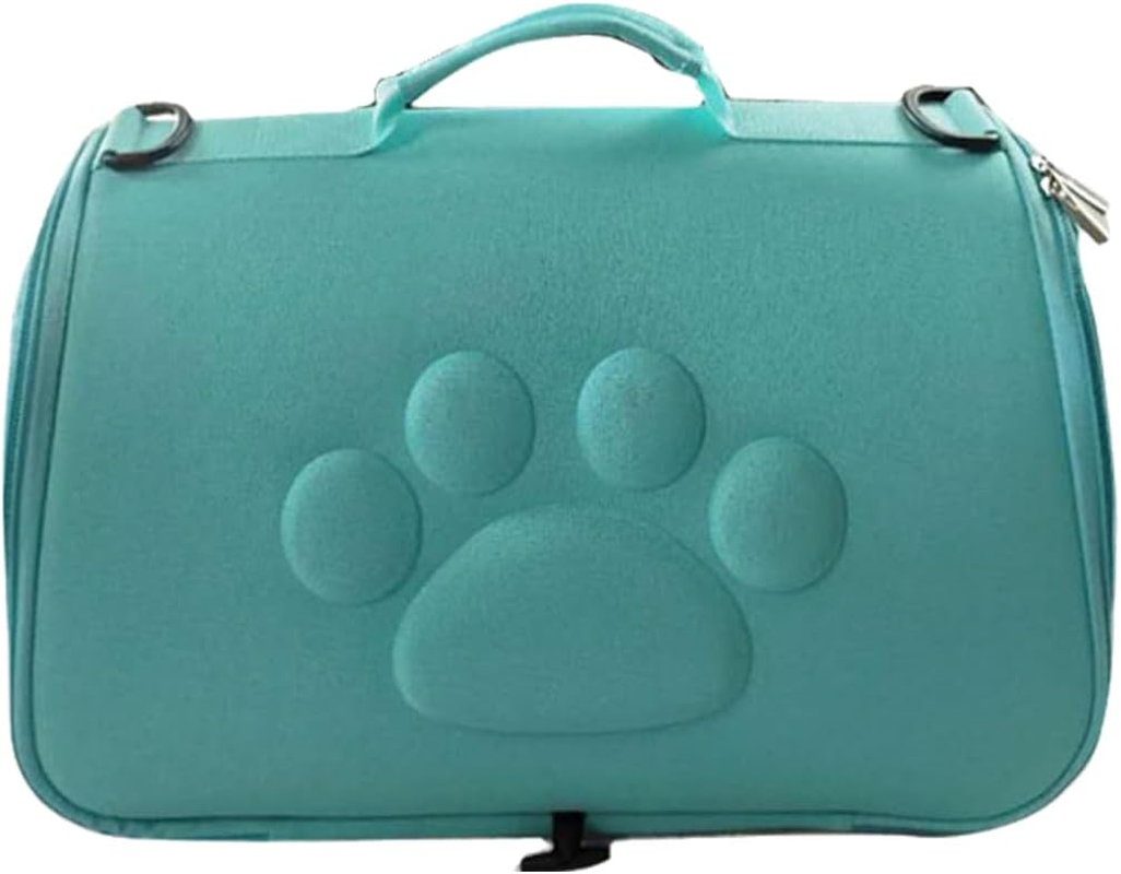 EVA Pet Travel Carrier Bag for Cats and Dogs | Breathable Portable Pet Shoulder Bag | Lightweight Pet Carrier with Paw Print | Comfortable Pet Travel Crate