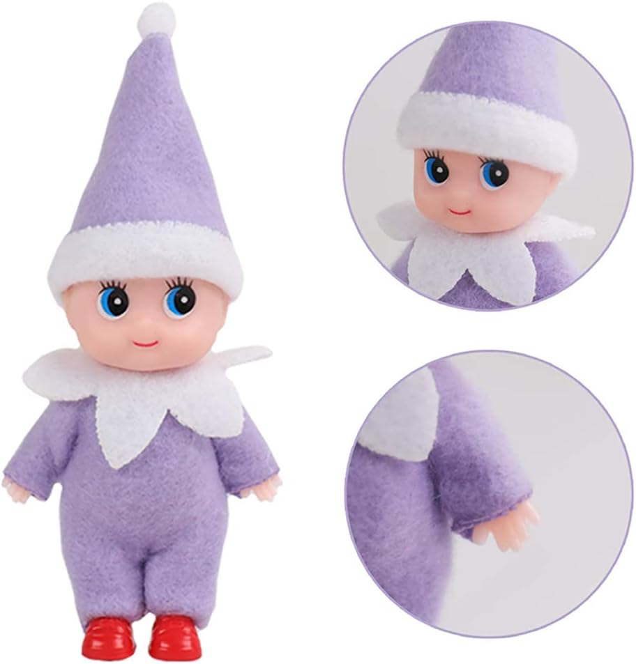 JHBEMAXS 2 PCS Mini Baby Elf Twins Kindness Elves Craft Set Shelf Decoration Tiny Dolls for Girls Boys Kids Adults (Pack of 2 Pieces Red) image number 5