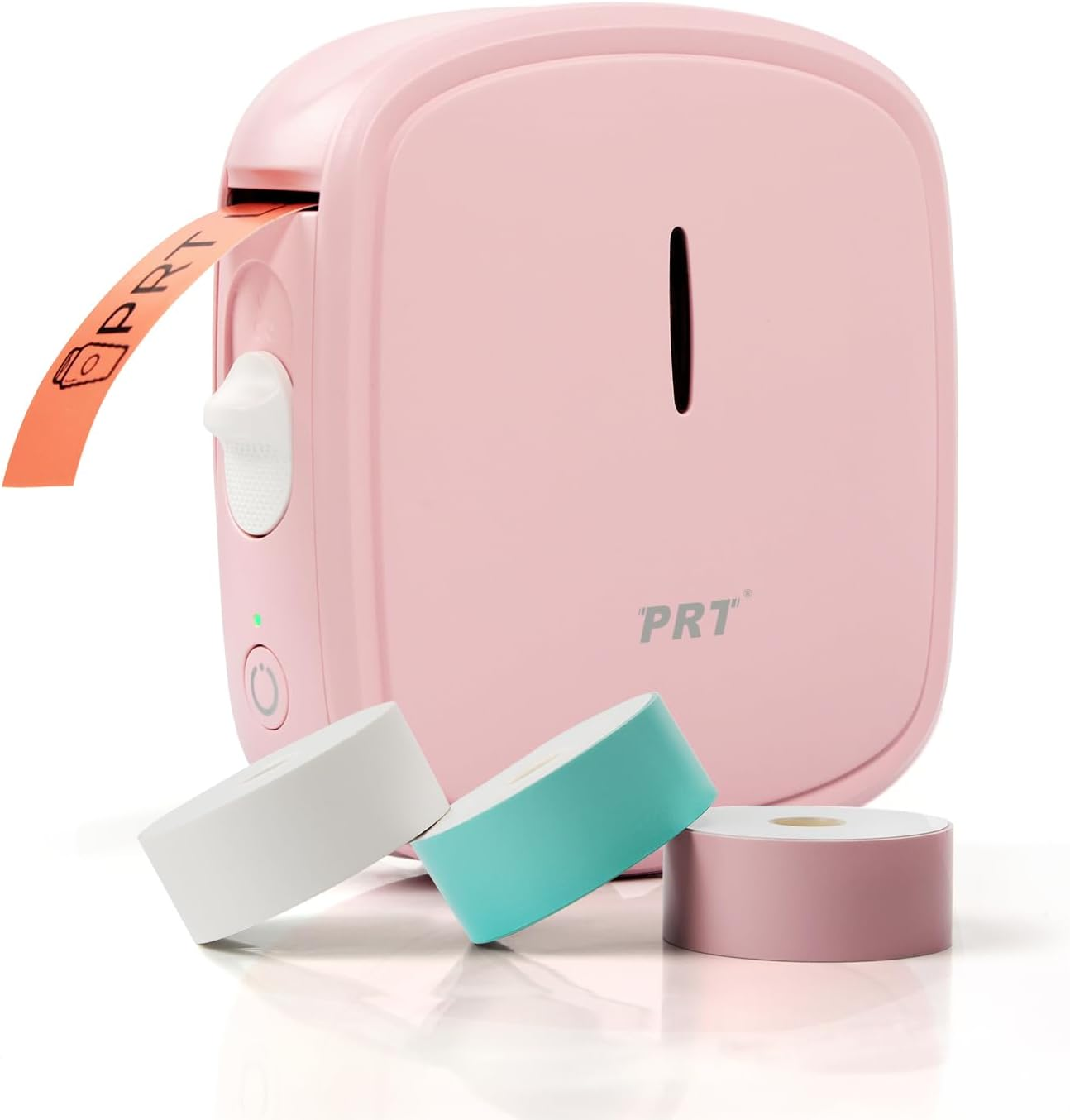 PRT QUTIE Label Maker - Customizable Portable Bluetooth Label Makers Machine with Tape, Handheld Mobile Label Printer for Home Kitchen Organization, Compatible with Ios/Android, White(3 Tapes)