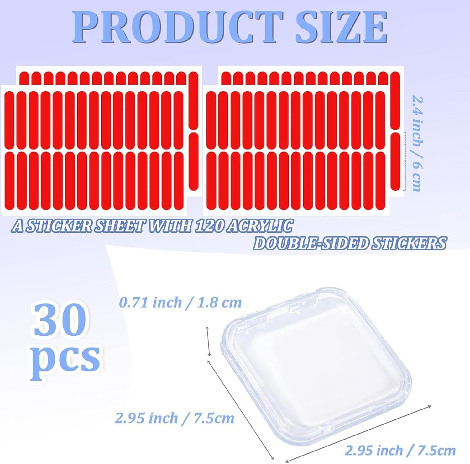 Qtueop 30Pcs Press on Nail Box Artificial Nail Display Case Small Clear Display Holder image number 1