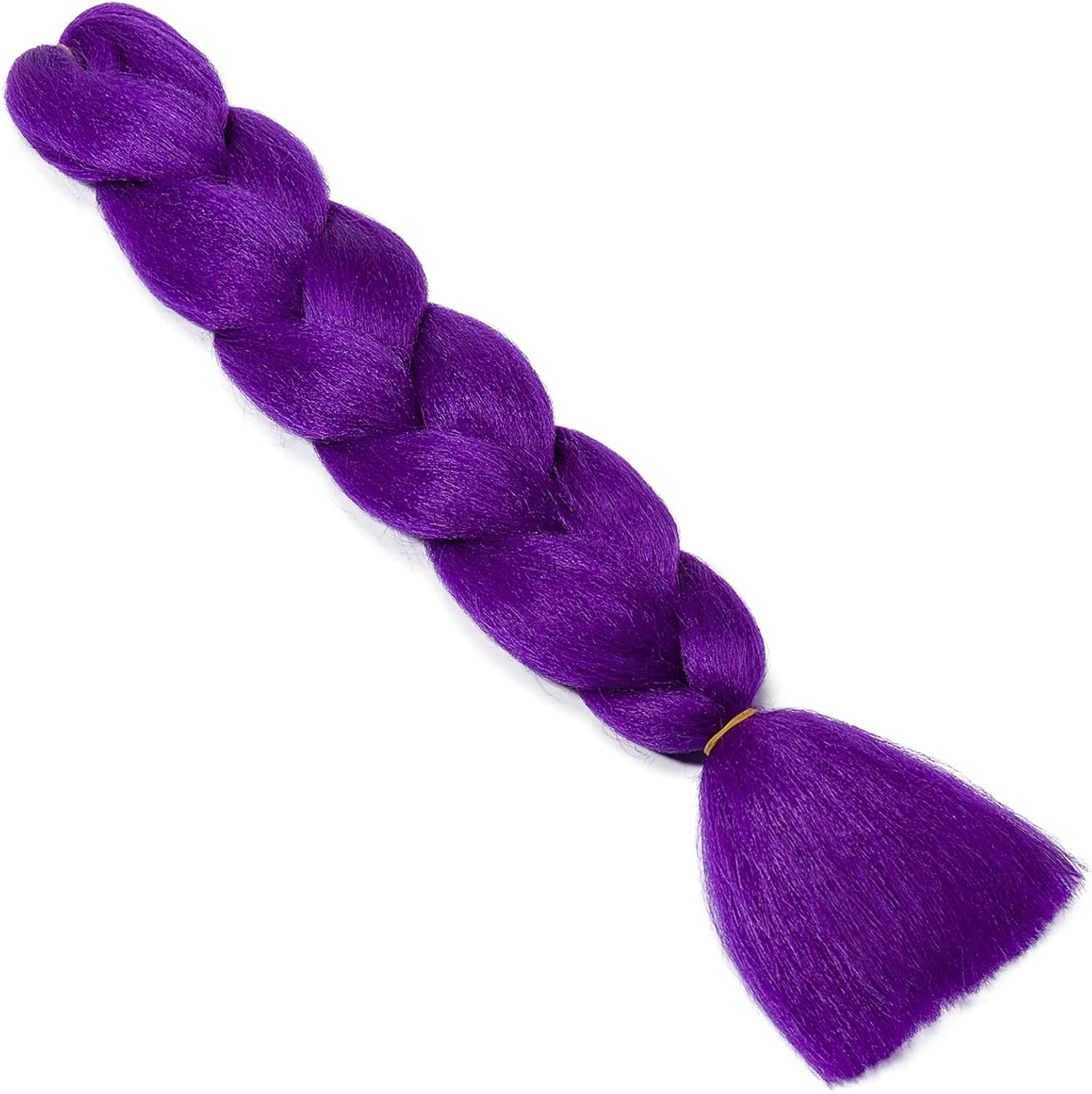 Gairyan Jumbo Braids Extensions Braiding Synthetic Hair for Braiding Hair 1 Piece 100 G Braiding Hair Extensions 60 Cm Ombre Synthetic Braids Afro Hair for Box Crochet Braids (Dark Purple) image number 6