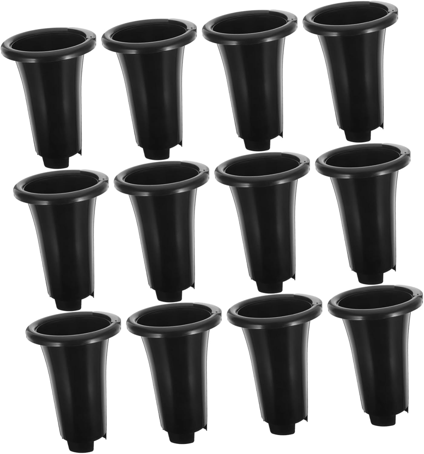 OFFSCH 12Pcs Large Gardening Pots Planting Pots Flower Drainage for Indoor Outdoor Flowers Holder Garden Supplies image number 1