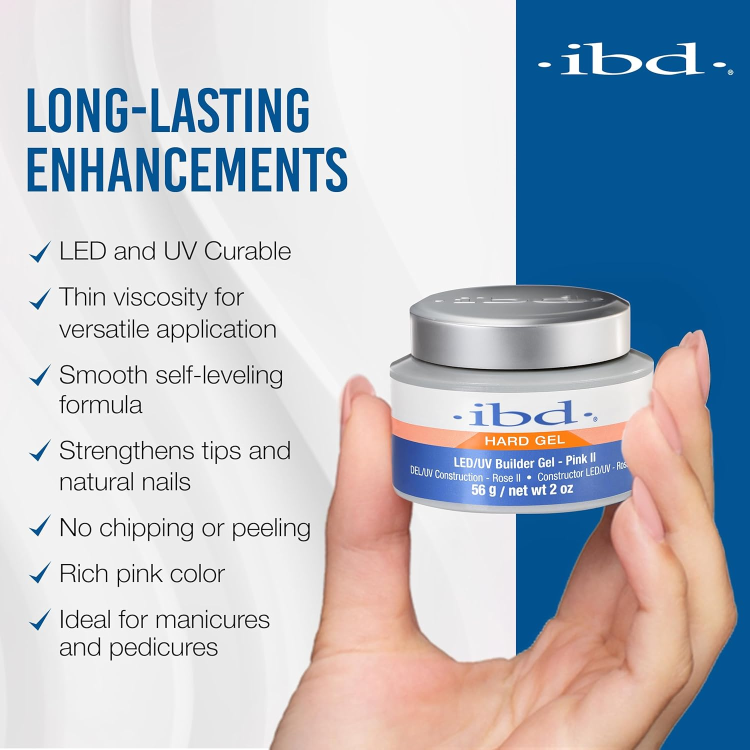 IBD Led/Uv Gels, Pink Ii 2 Oz. image number 1