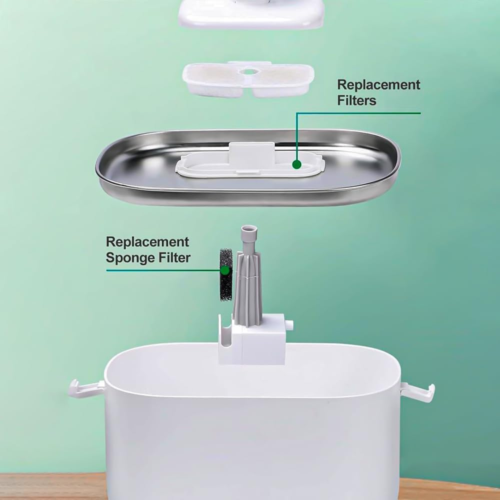 CENPEK 8 Pack Replacement Filters for 2.5L/84Oz Dockstream Cat Fountain PLWF005 PLWF115 Cat Water Fountain Replacement Filters image number 6