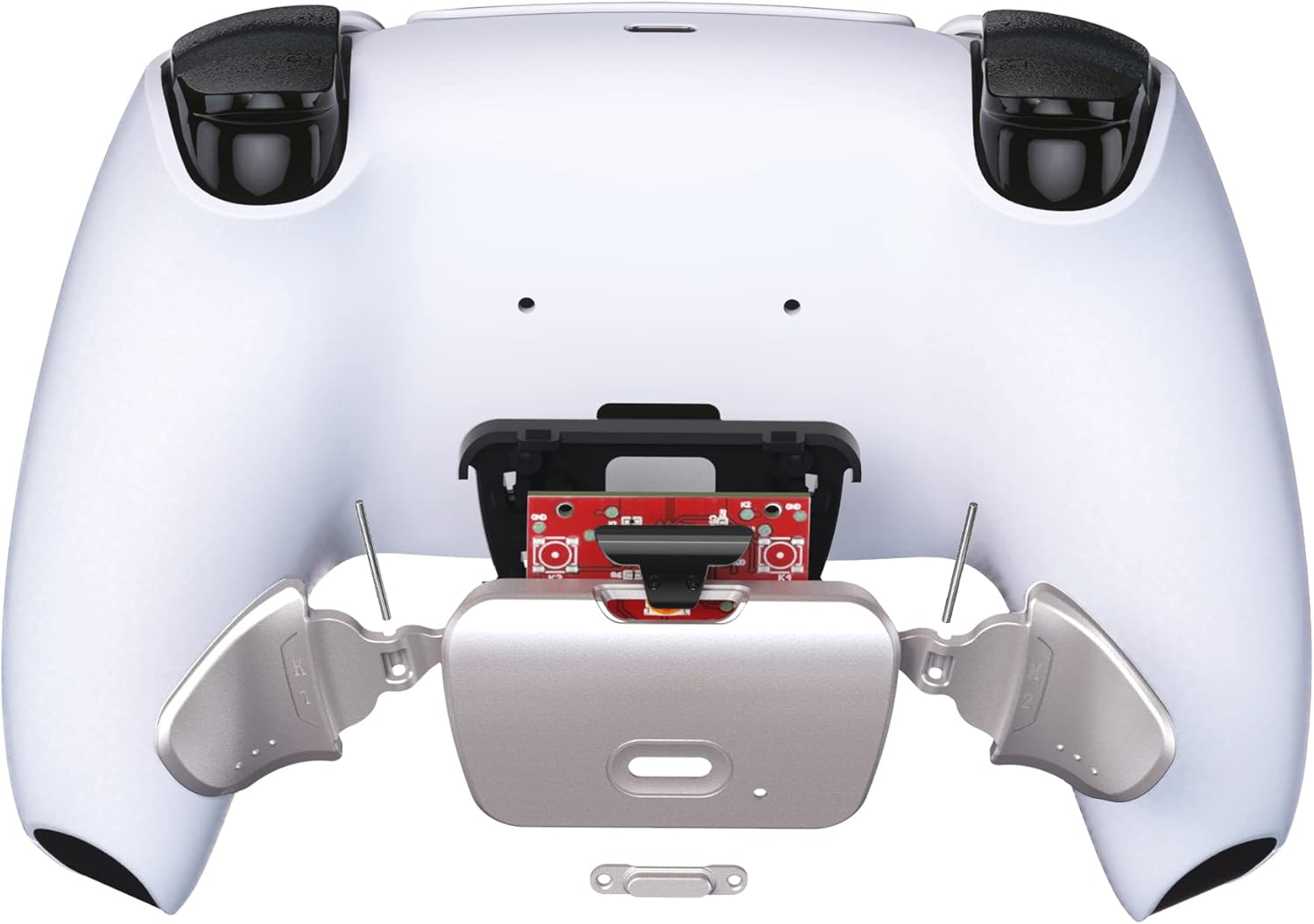 Silver Real Metal Buttons (RMB) Version K1 K2 Buttons Housing & Remap PCB Board for PS5 Controller Extremerate Rise Remap Kit &ndash; NOT Included the Controller, Flex Cables and Other Rise Accessories