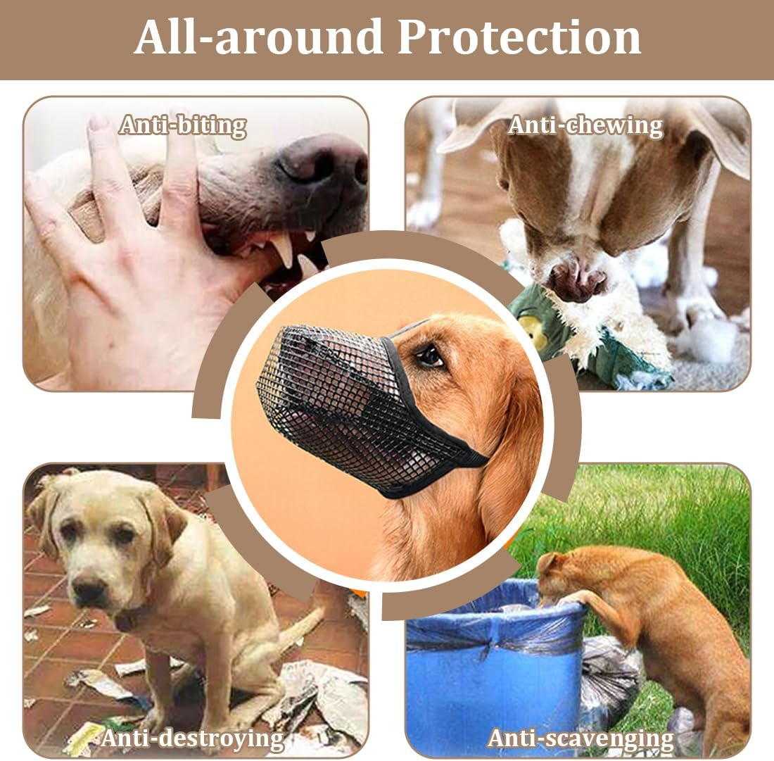 Muzzle for Large Dogs, Breathable Pet Mask, Dog Training for Small, Medium, Large