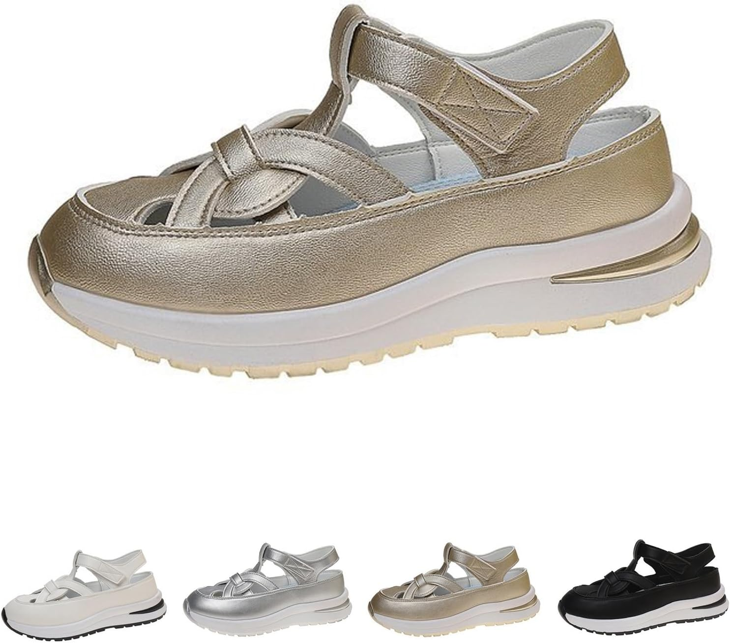 Bomre Shoes, Aveta Orthopedic Sandals, Summer Platform Wedge, Women'S Hollow-Out Casual Sandals(Black,8)