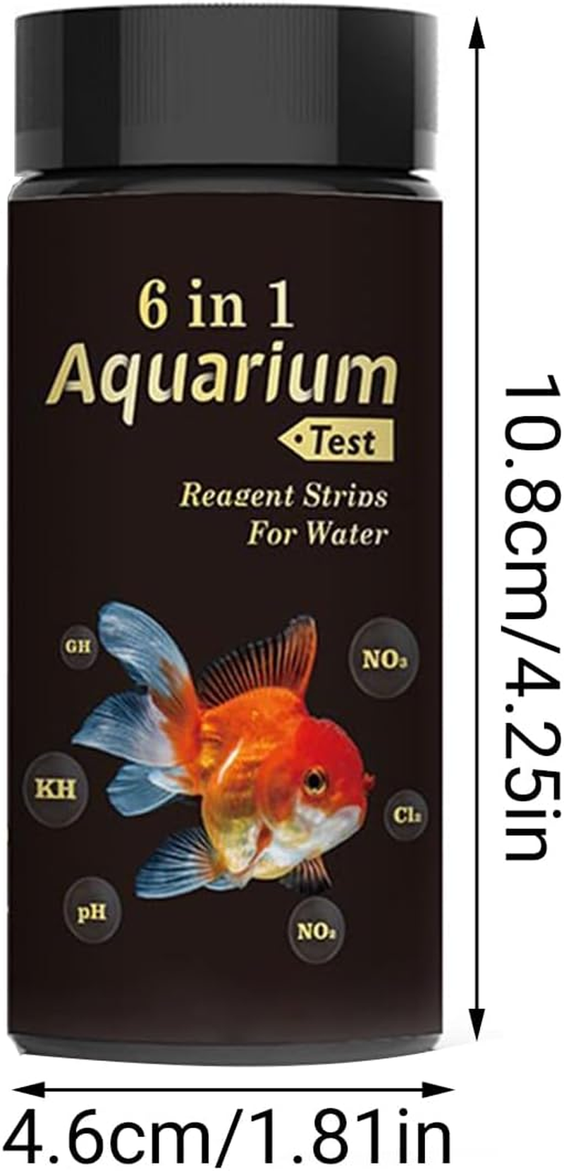 AIMALL 50Pcs Wancheng 6-In-1 Aquarium Water Test Strips - Multi-Element Testing Kit for Fish Tank, Pond, Freshwater, and Saltwater, Accurate Results