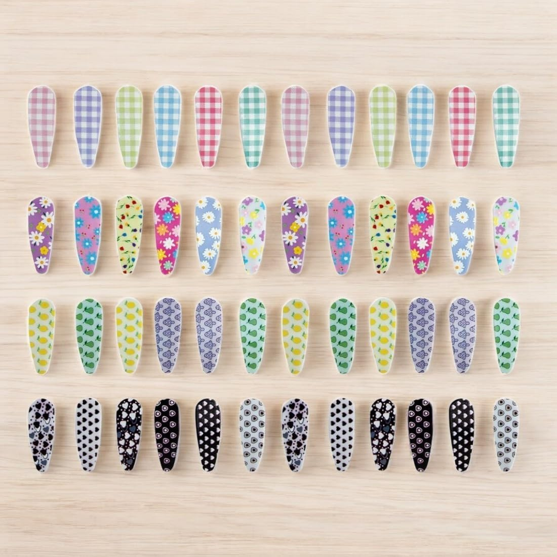 Radhu & Kabby Tic Tac Set for Girls | Vibrant Assorted Snap Clips | Non-Slip Hair Clips | Hair Pins for Daily Use | Ideal for All Hair Types | Side Hair Clips for Girls | 48-Pieces image number 6